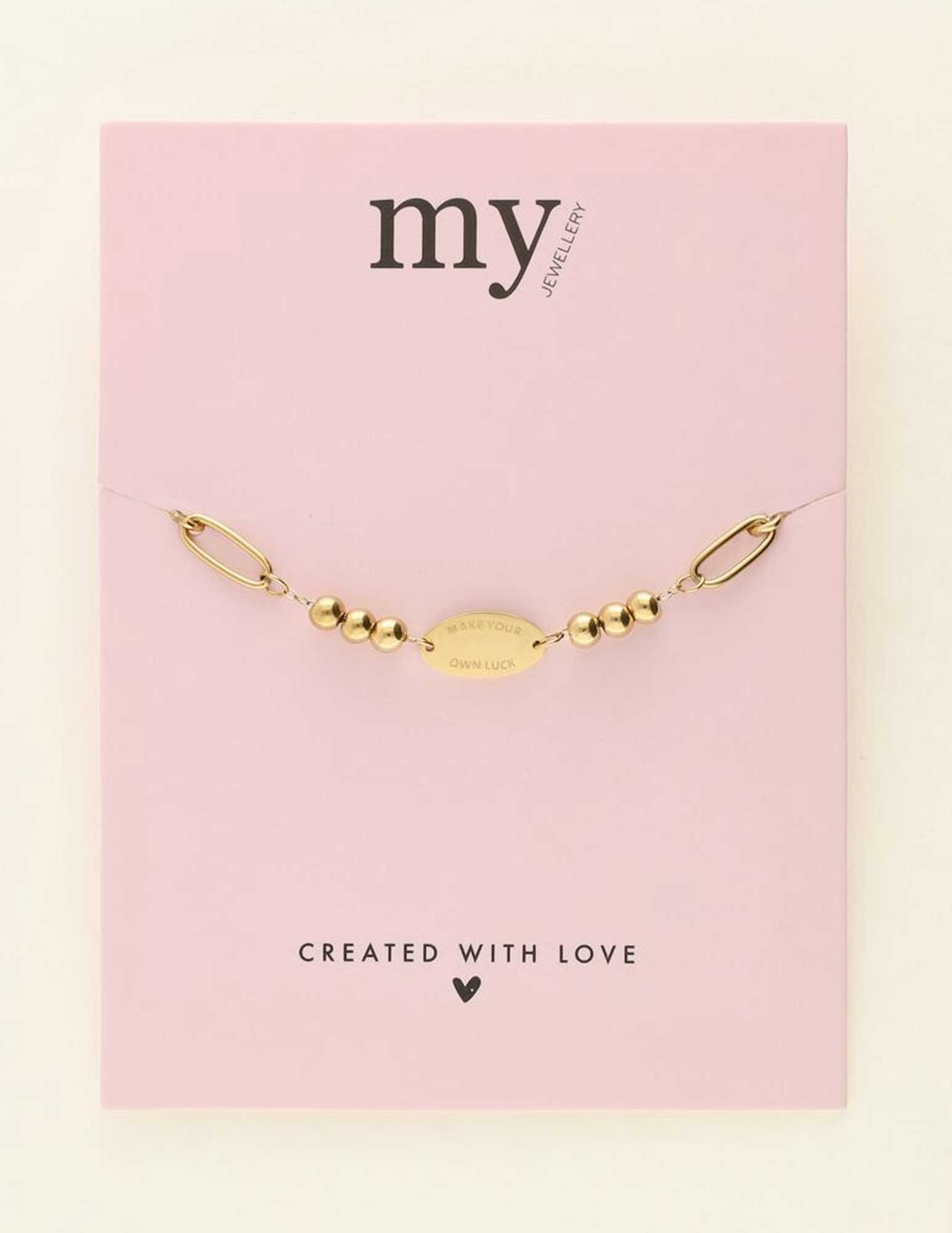 My Jewellery Armband Make your own luck MJ09362 Goud