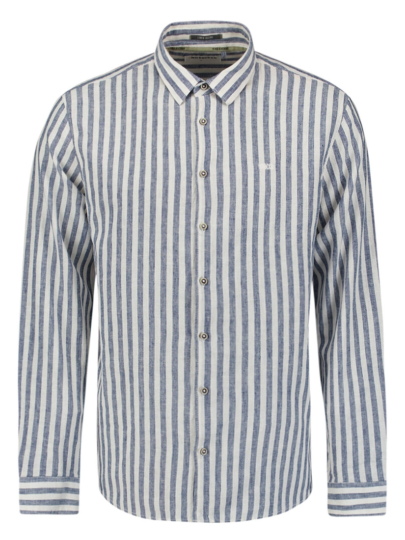 No Excess Overhemd gestreept 27470224SN Blauw