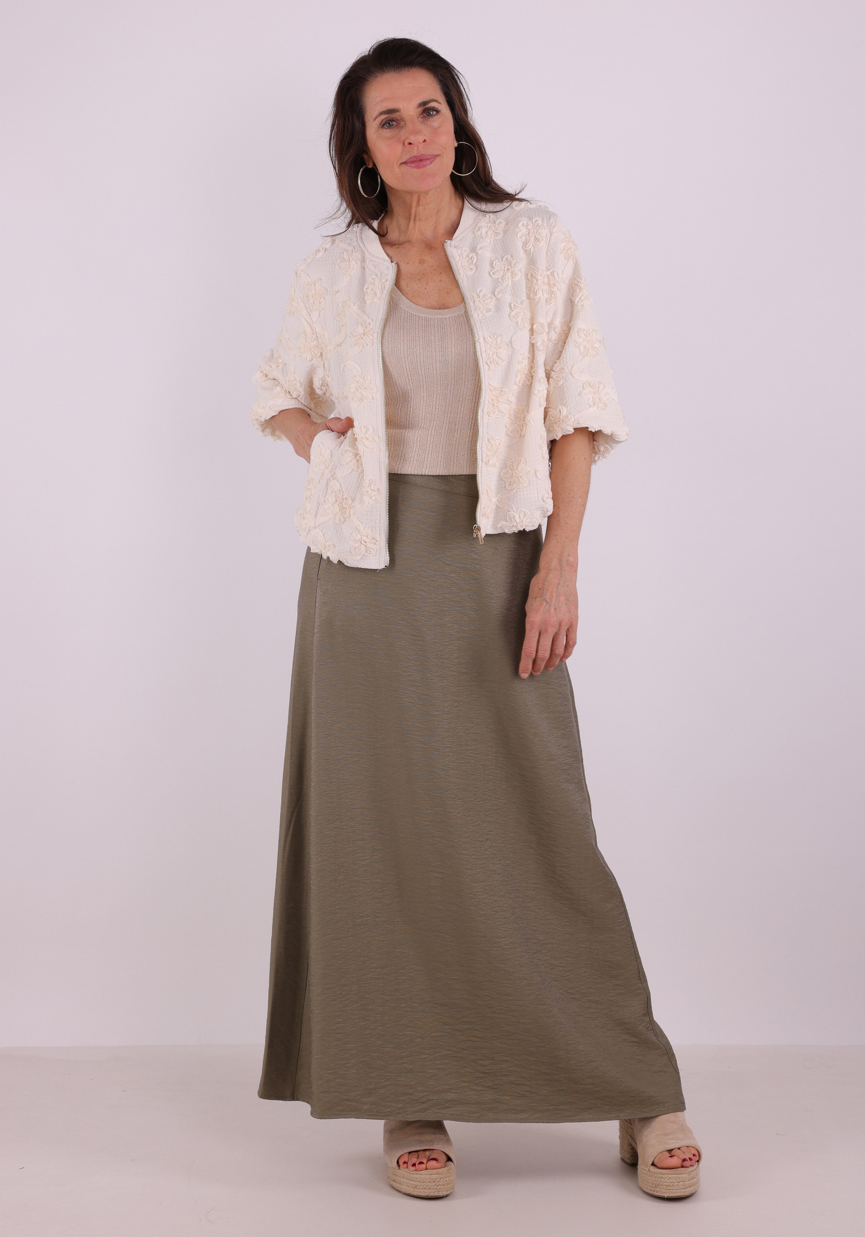 Jansen Amsterdam Rok DAHLIA SS26 Leger Groen