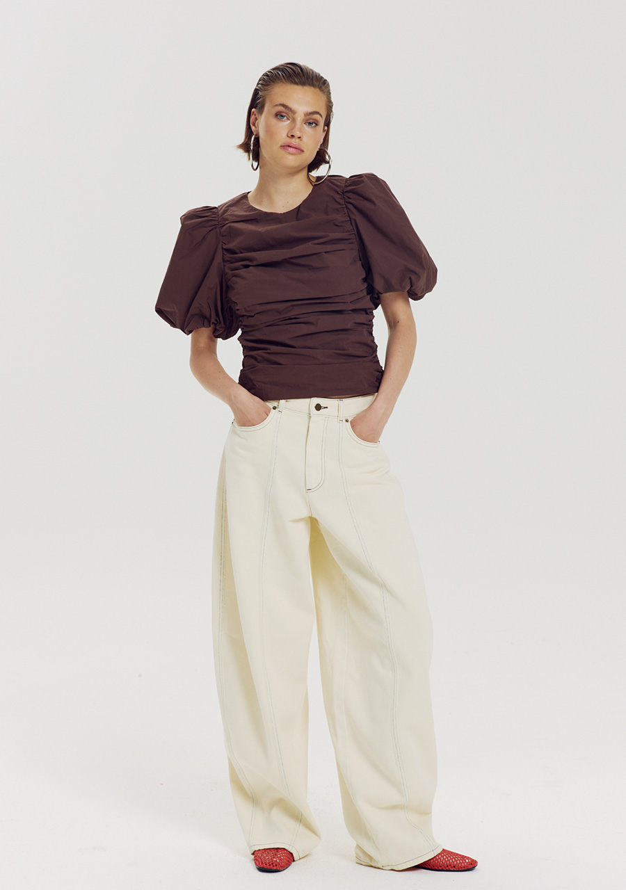 Harper & Yve Blouse Niko AW6P402 Donker bruin