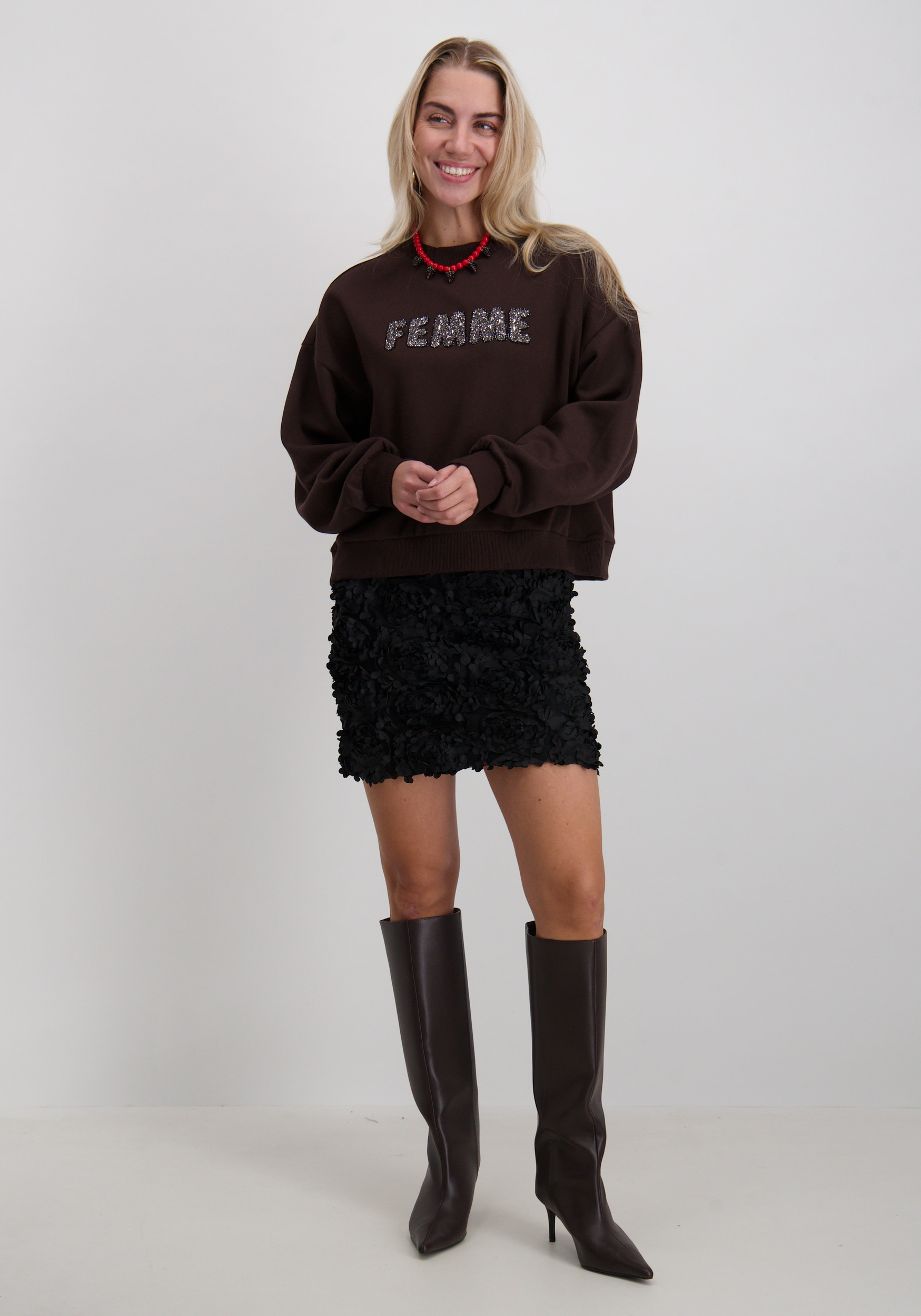 Kaffe Clothing Sweater Lise 10510868 Donker bruin