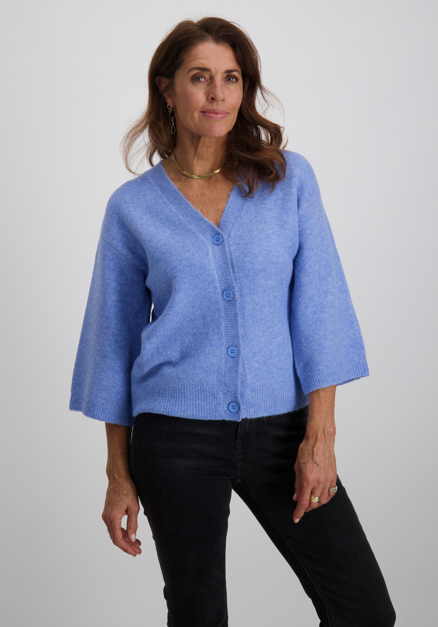 Geisha Vest met korte mouwen 54532-14 Licht blauw