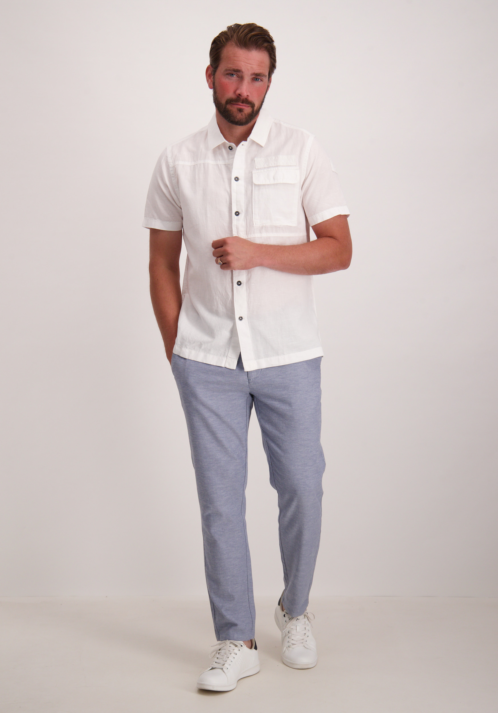 PME Legend Overhemd korte mouw PSIS2505230 Wit