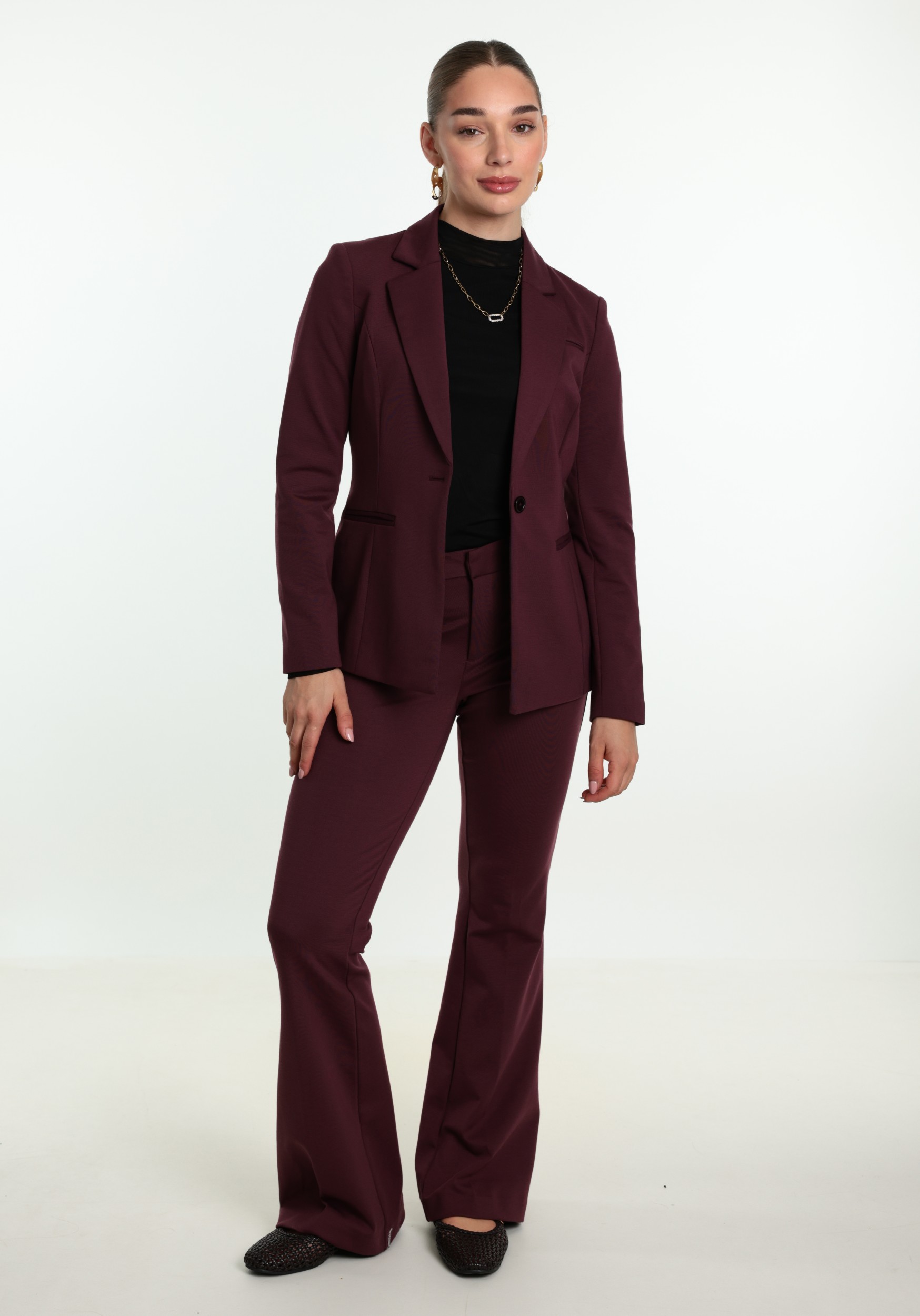 ONLY Flared broek Peach 15298660 Donker Paars