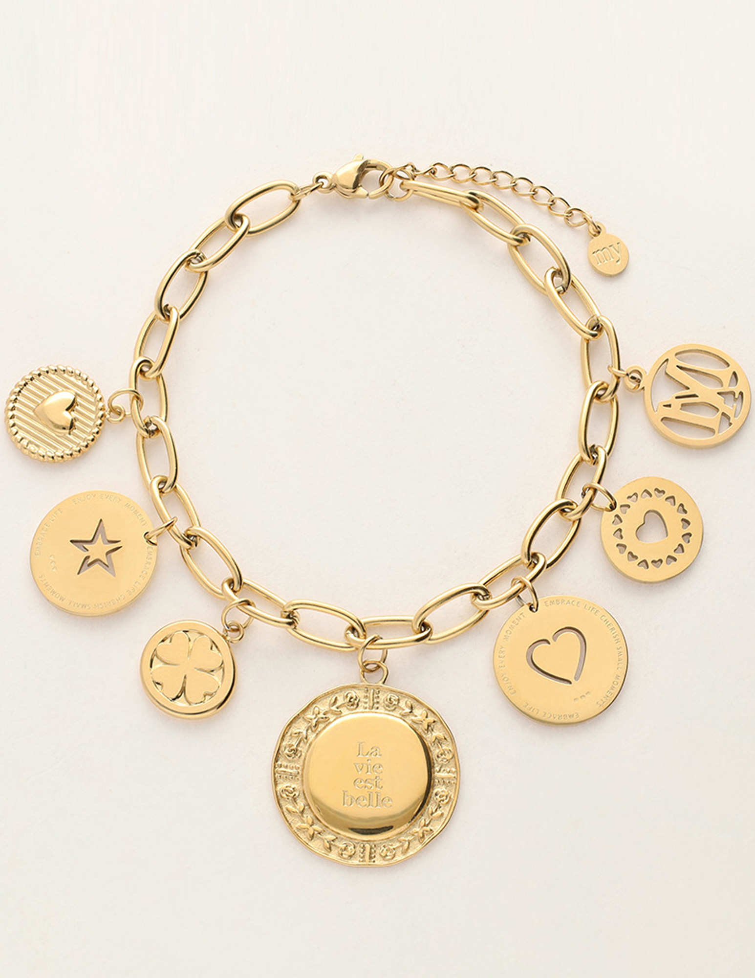 My Jewellery Starry schakel armband met munten MJ11945 Goud