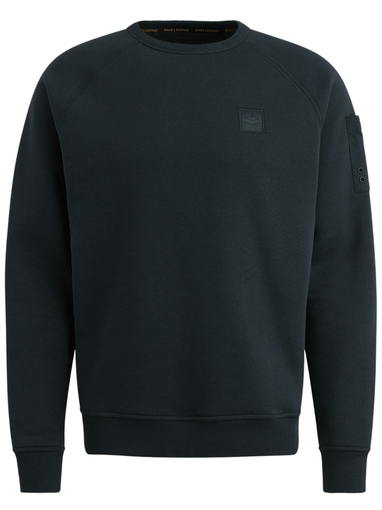 PME Legend Sweater met logo PSW2508453 Donker blauw