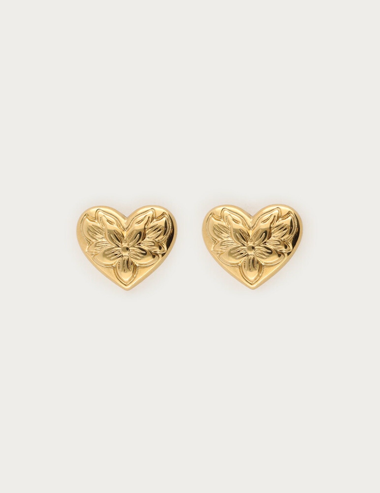 My Jewellery Botanical studs bloemen hart groot MJ13864 Goud