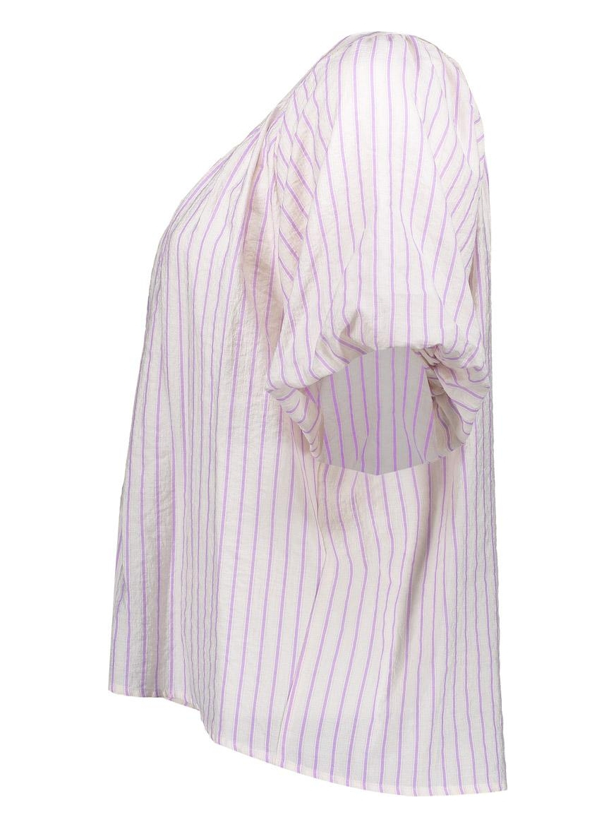 Geisha Blouse stipes 53062-14 Lila