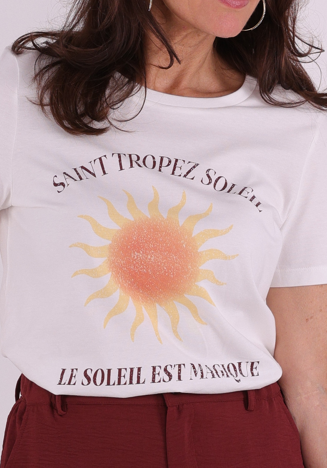 Vero moda T-shirt Lise 10341942 Wit