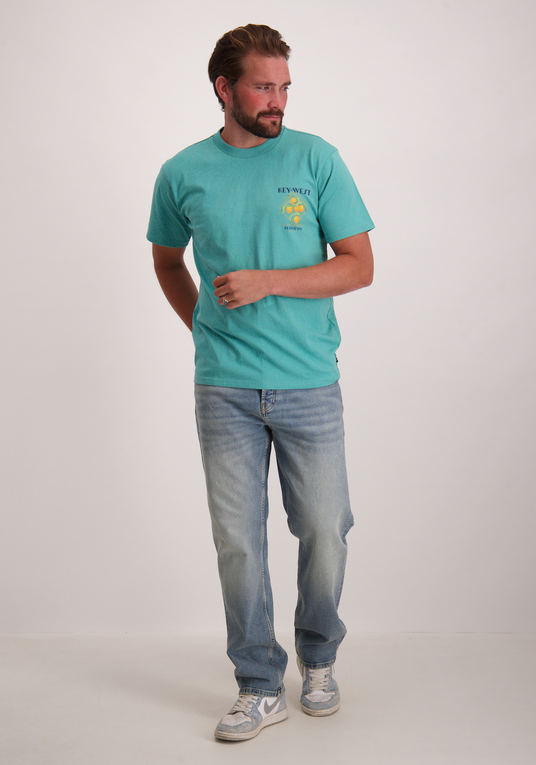 Petrol T-shirt M-1050-TSR649 Turquoise