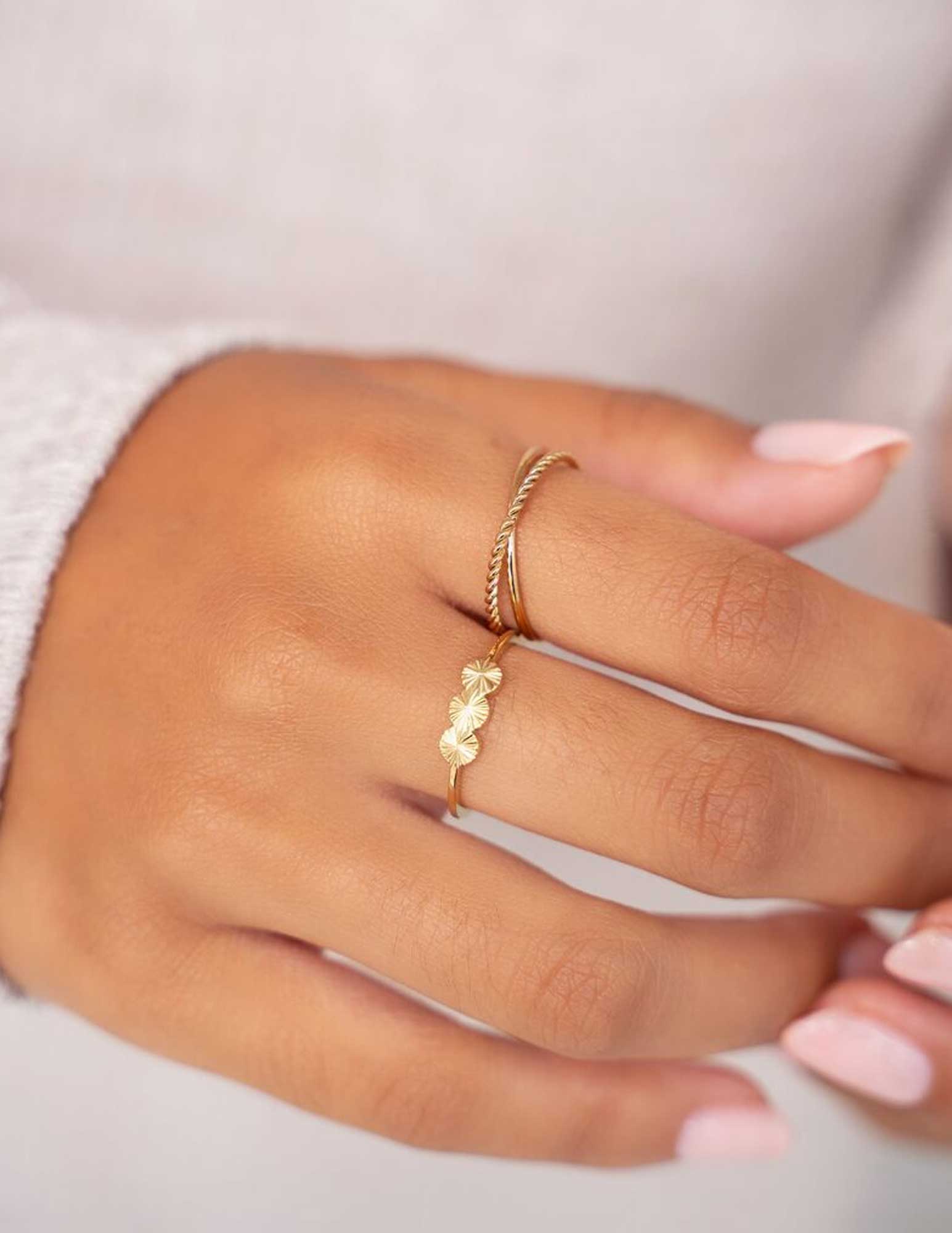 My Jewellery Ring met drie muntjes MJ08984 Zilver