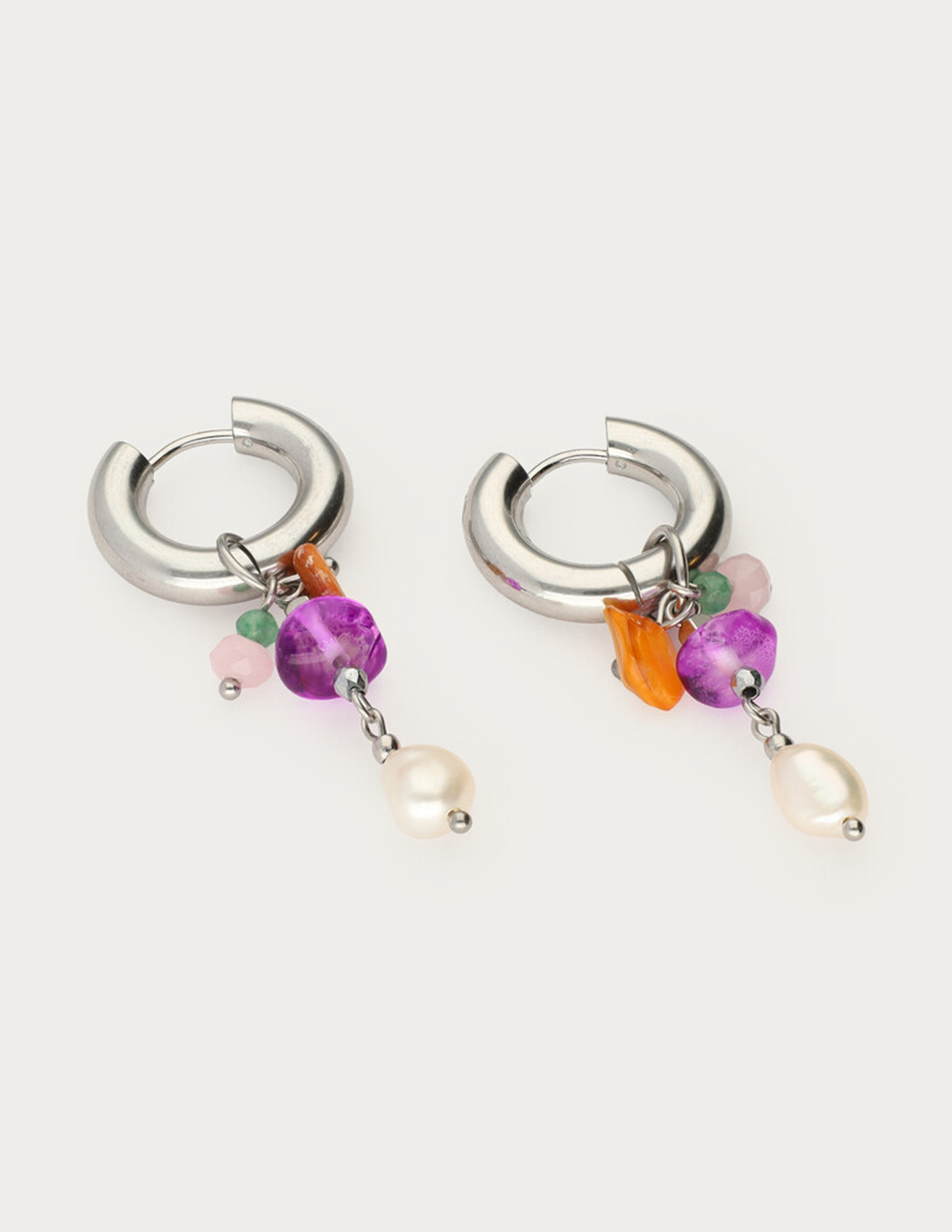 My Jewellery Sunrocks oorringen met parel MJ12733 Zilver