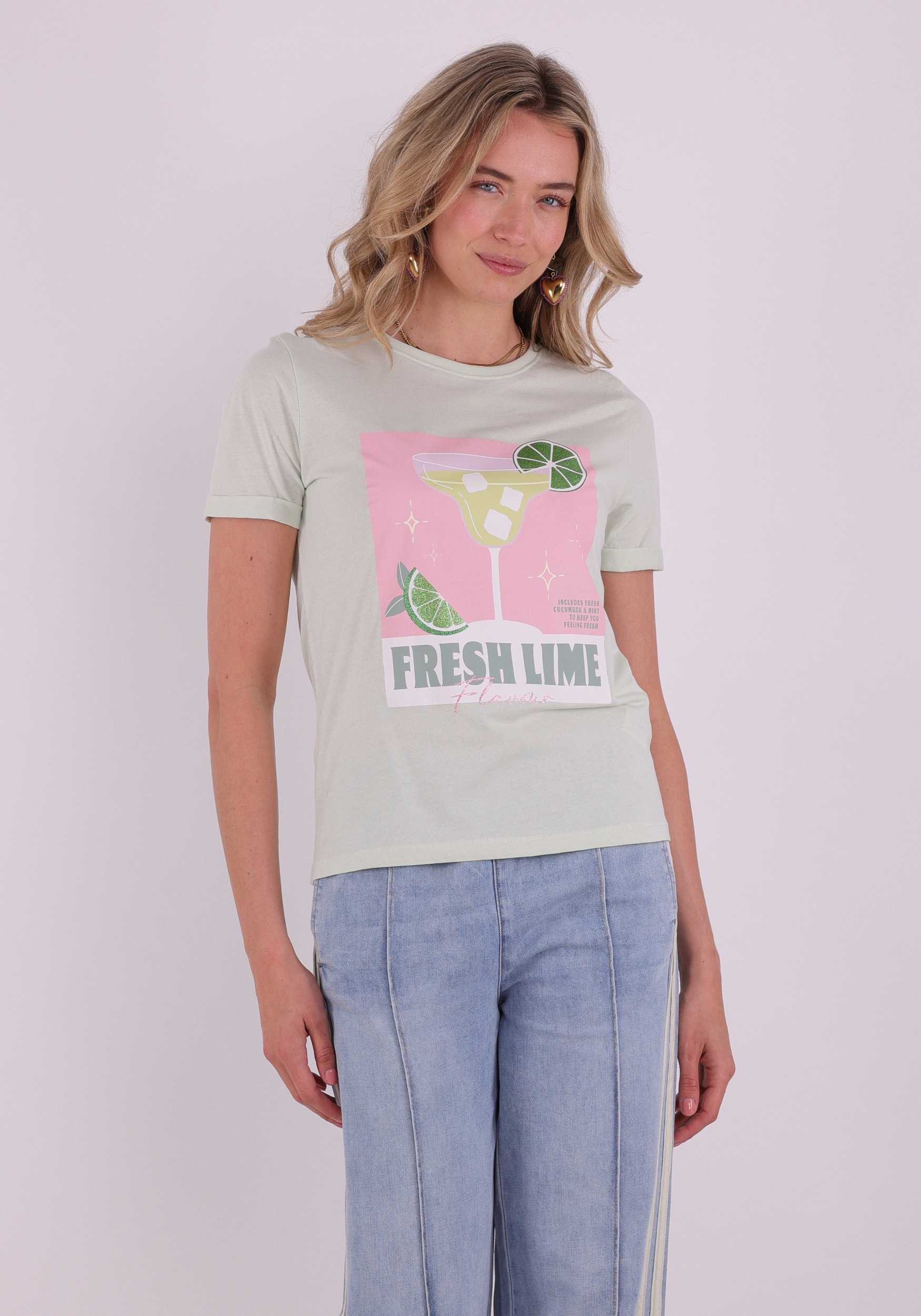Only T-shirt Kita 15291465 Licht groen