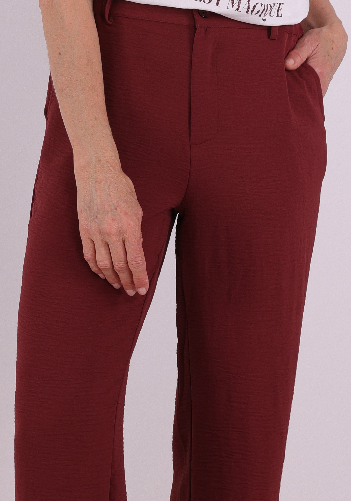 Geisha Broek Crincle 61111-21 Rood