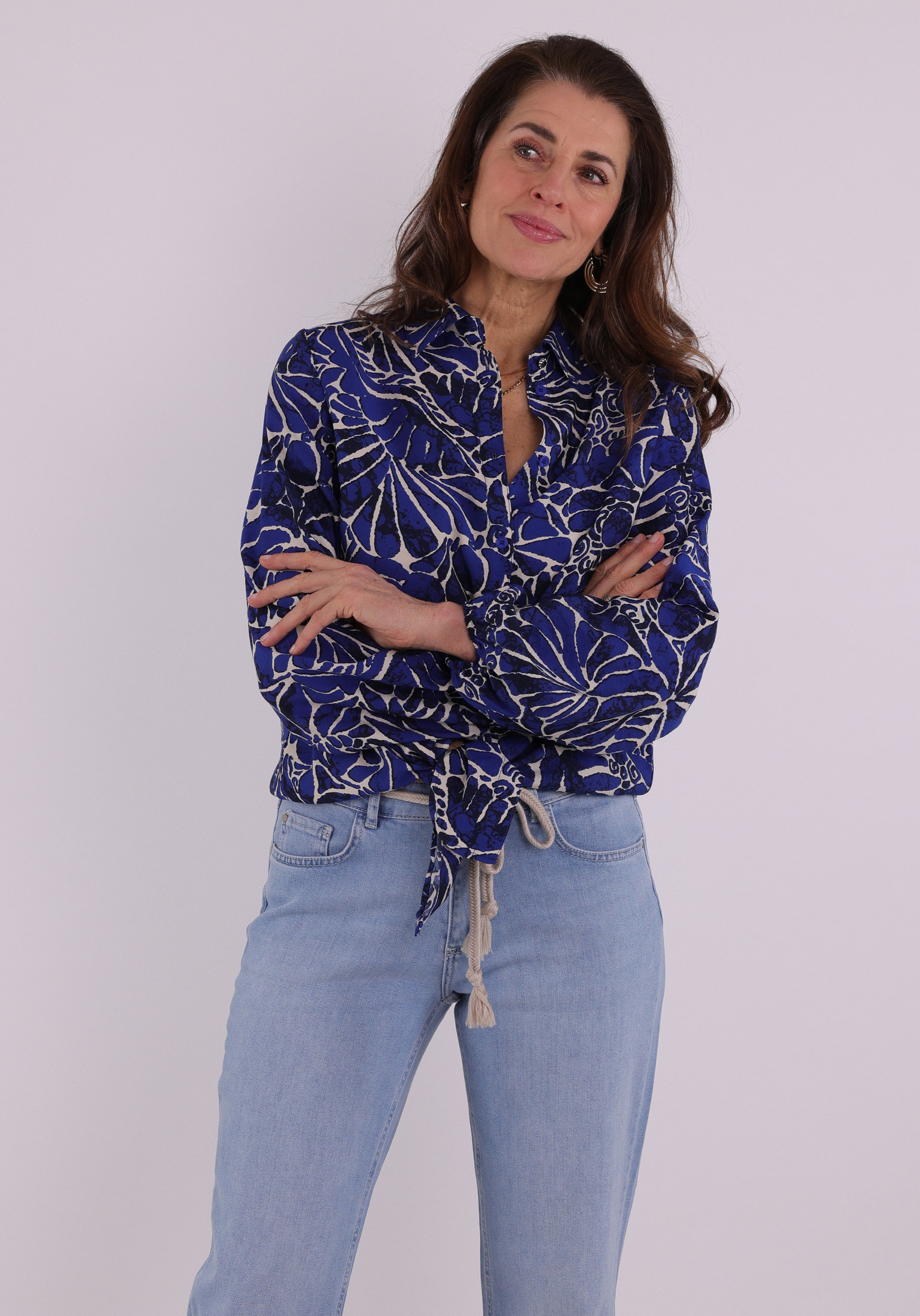 Tramontana Blouse Bloom ink C31-19-301 Blauw