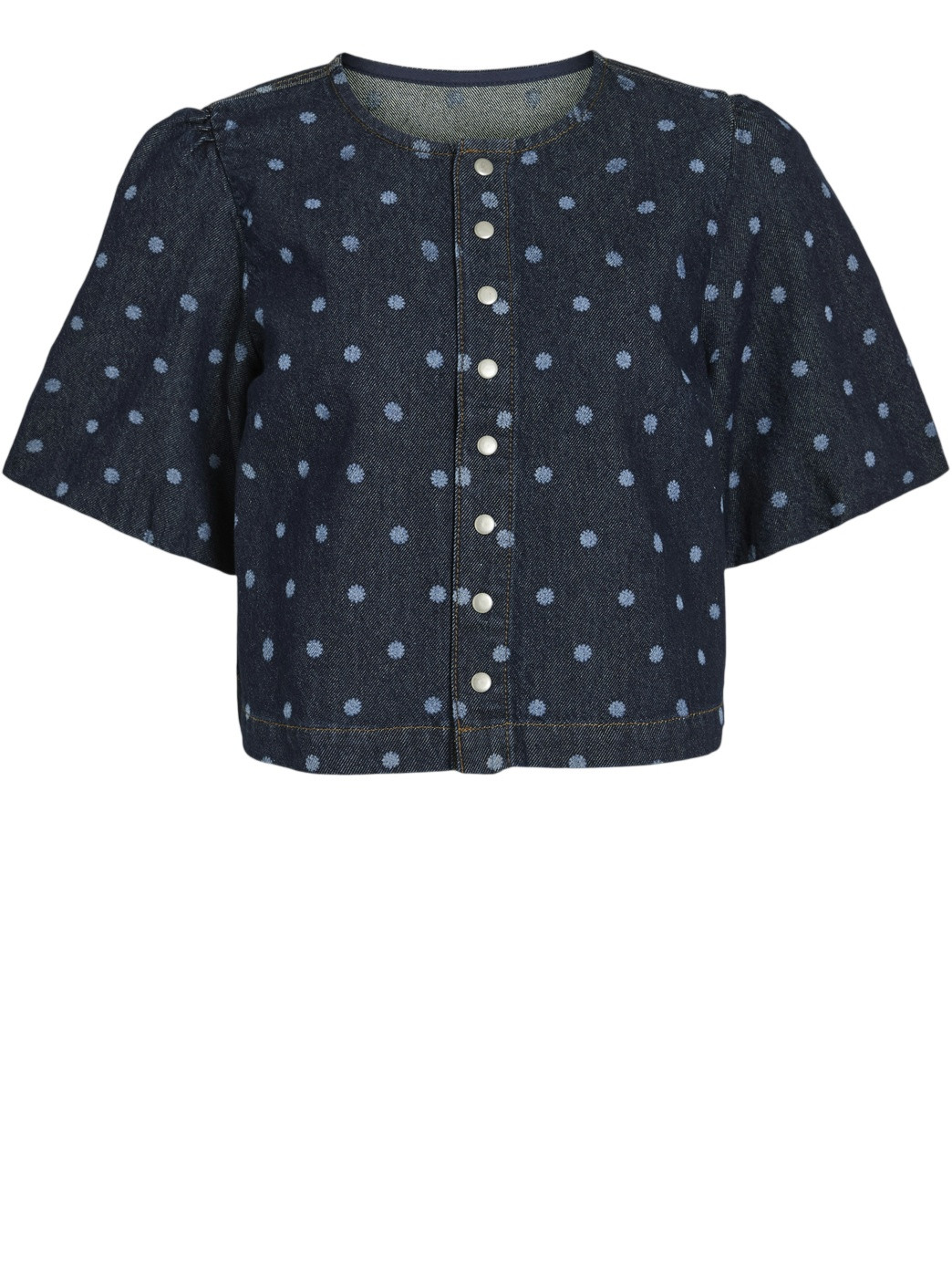 Vila Denim blouse 14112344 Donker blauw