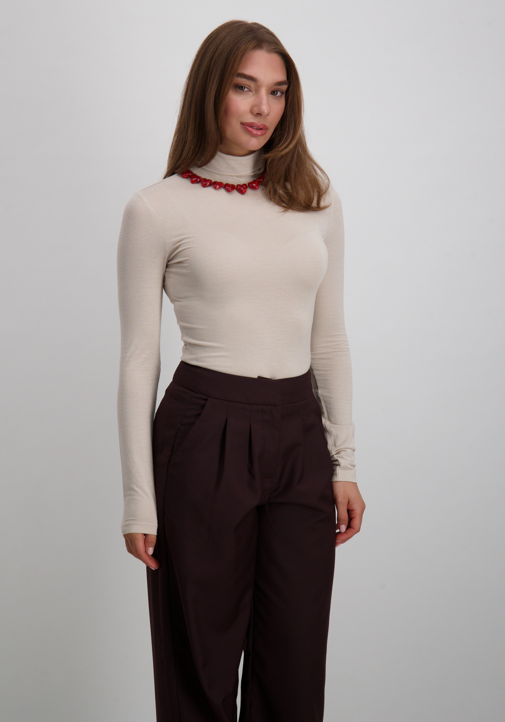 Vero moda Top Lava glitter 10334586 Ecru