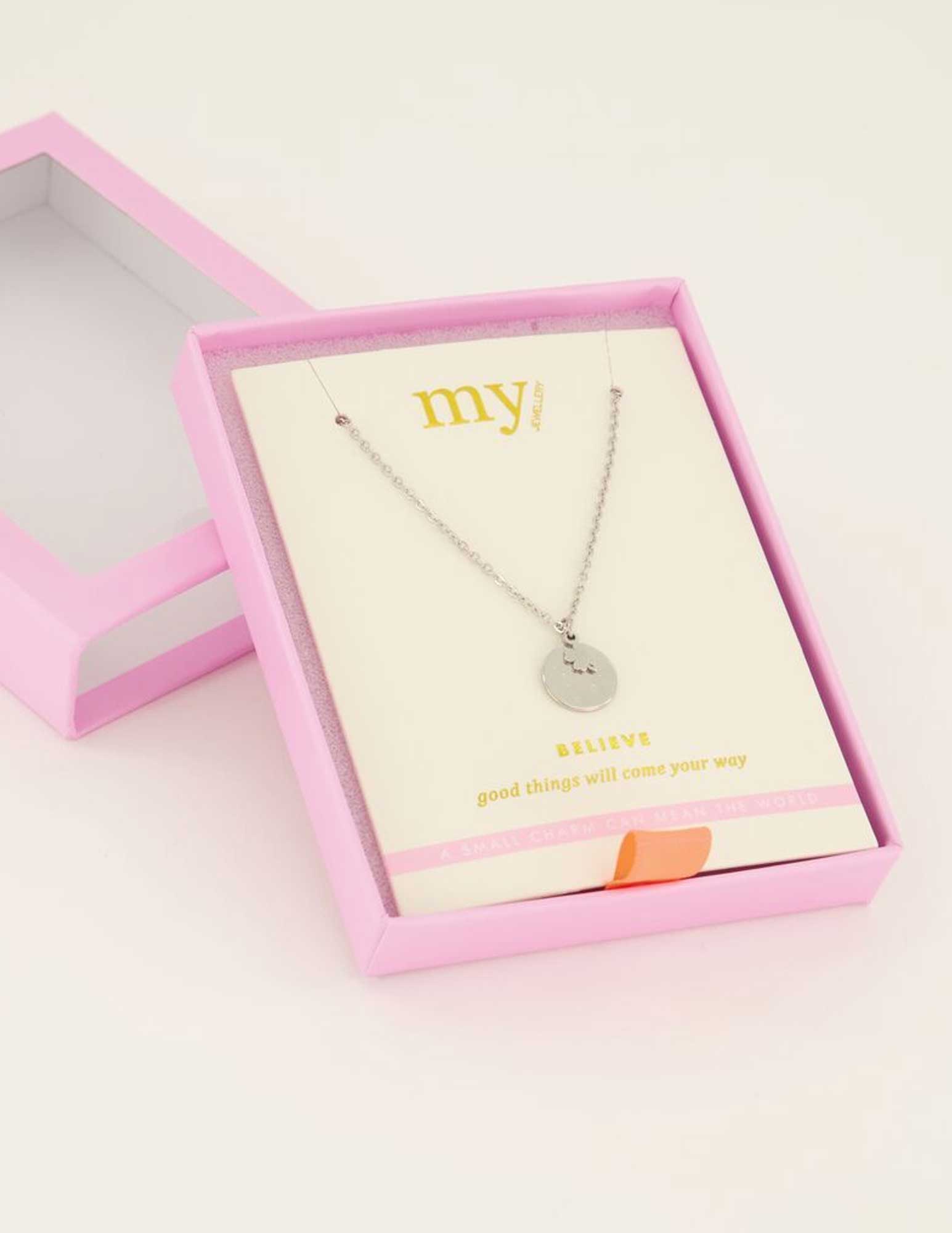 My Jewellery Ketting met bedel Lucky you MJ08430 Zilver