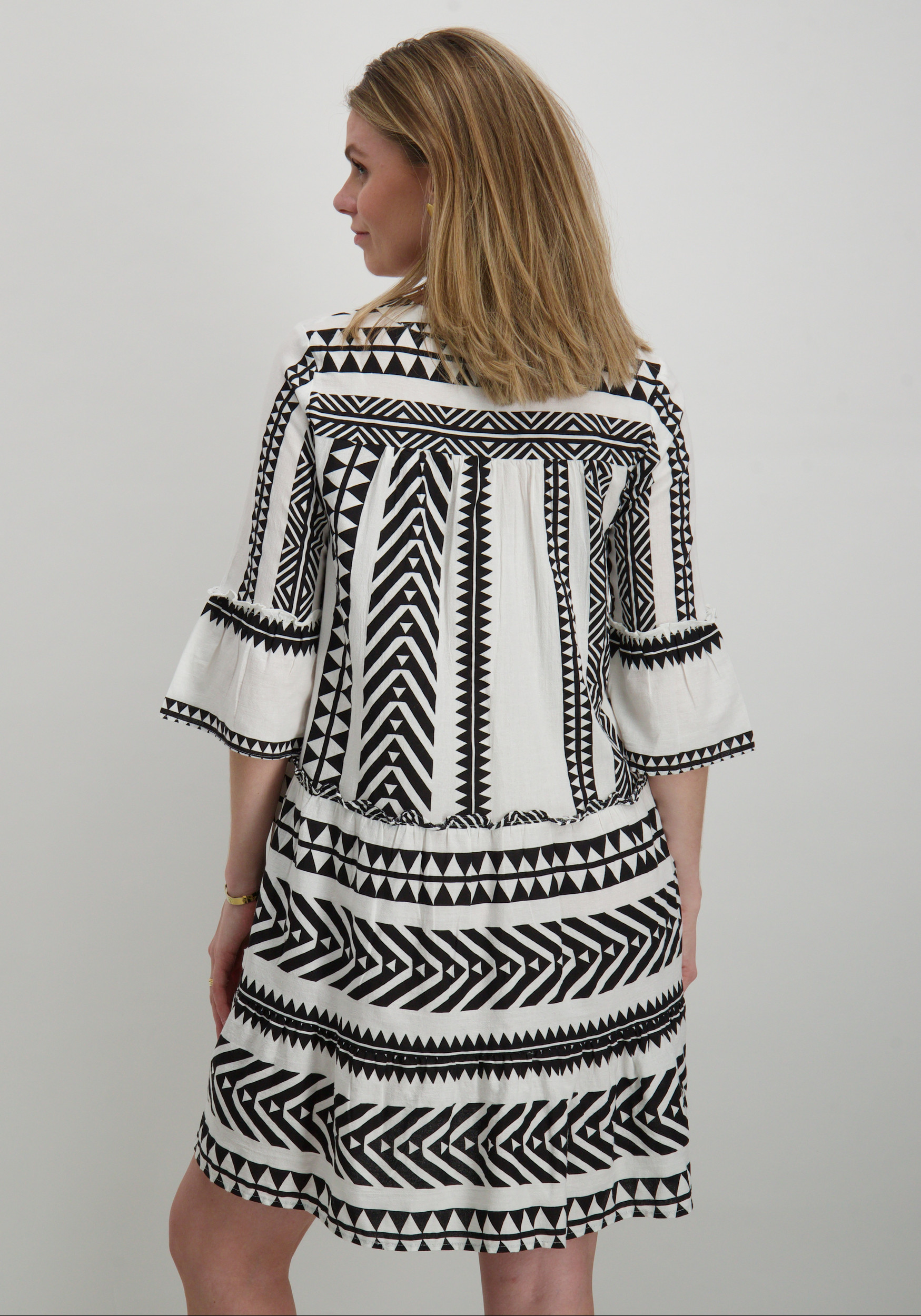 Vero moda Jurk Dicthe 10225127 Zwart/Wit