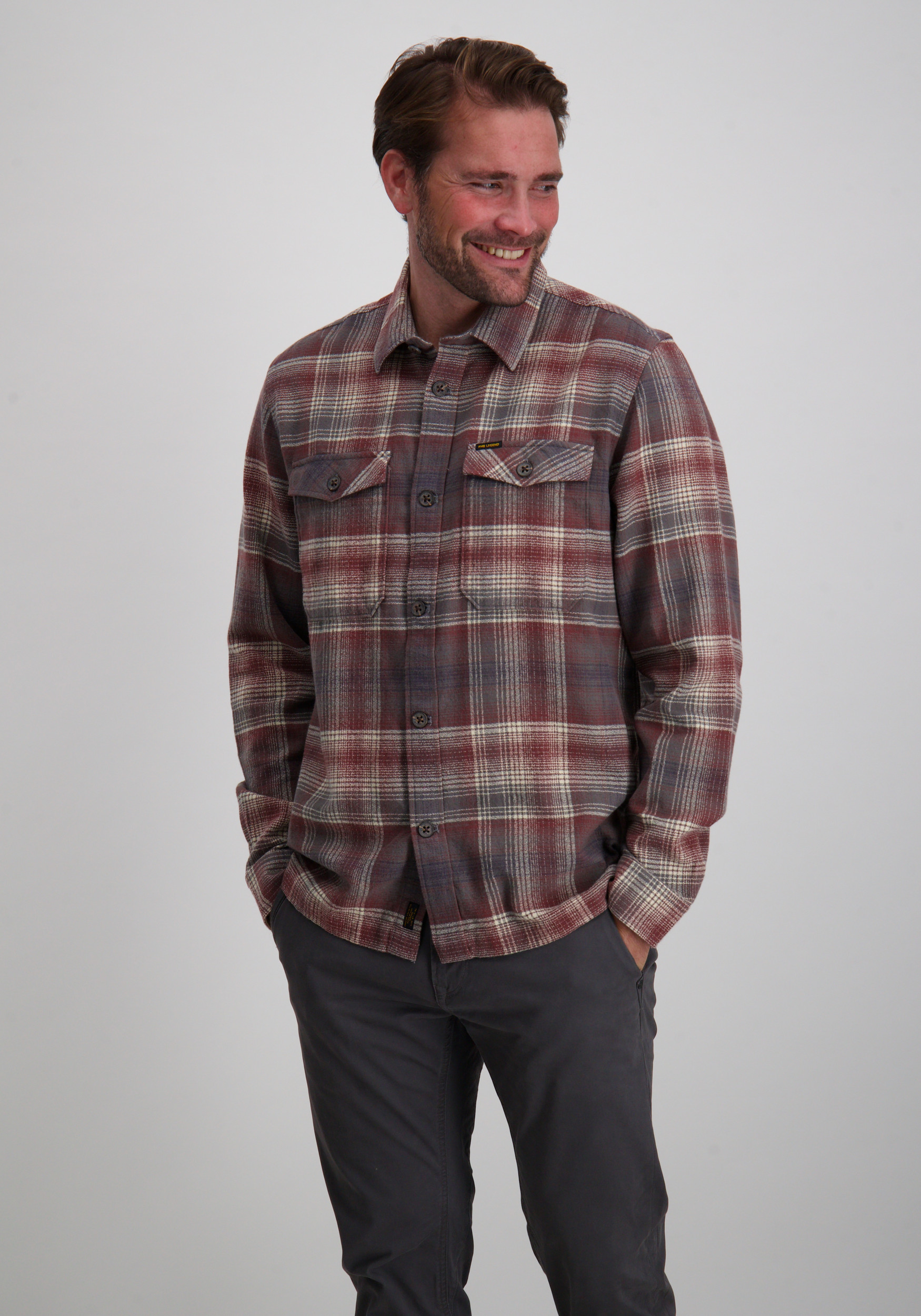 PME Legend Overshirt gerruit PSI2509244 Bruin