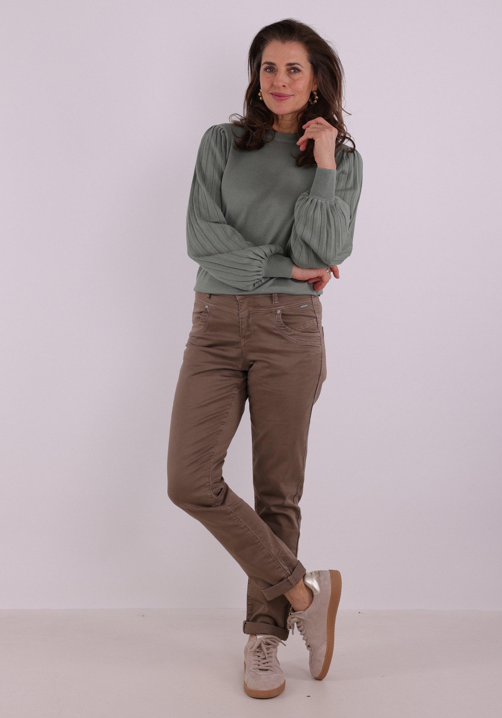 Red Button Broek Relax jog SRB4665 Licht bruin