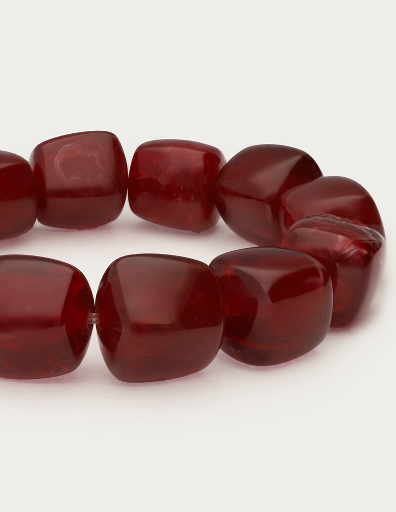 My Jewellery Statement armband met vierkante kralen MJ15217 Bordeaux