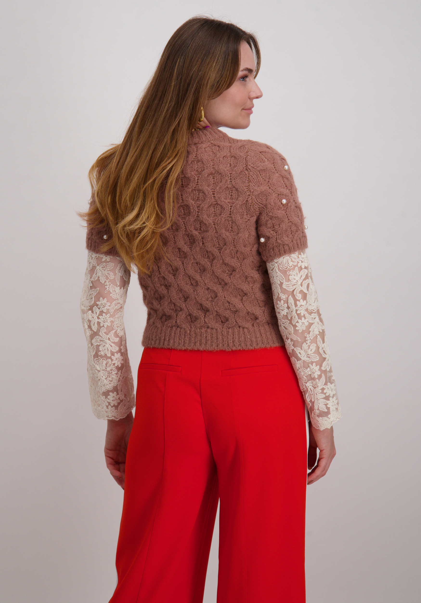 Vero moda Trui Catania pearl 10341700 Bruin