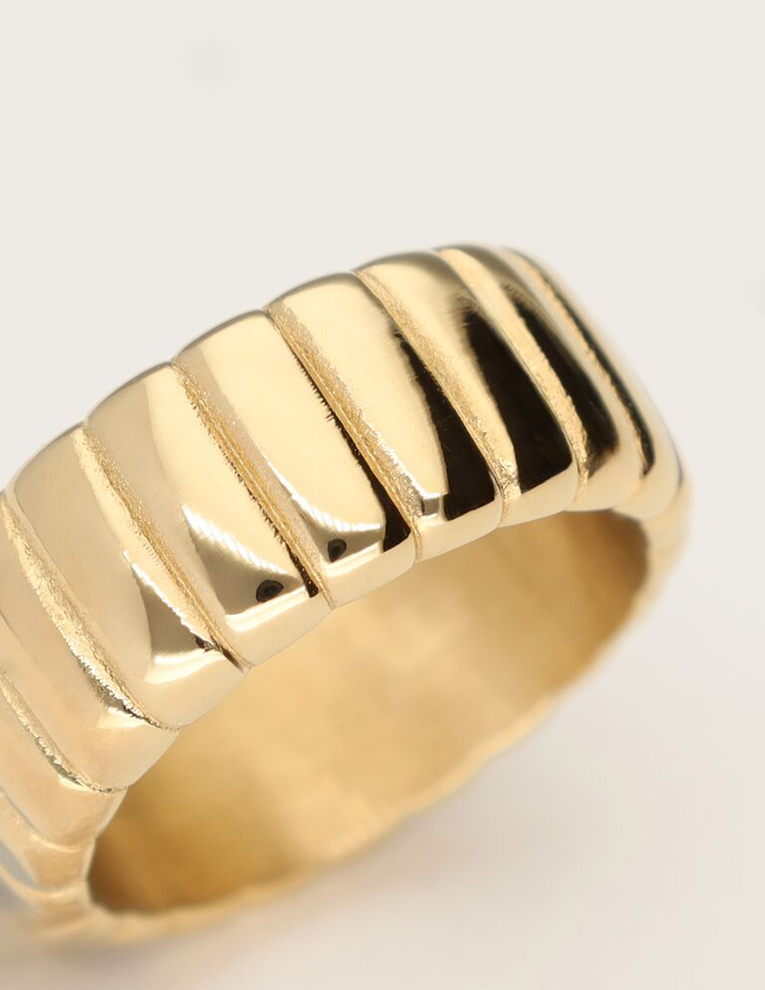 My Jewellery Bold ring met ribbels MJ11535 Goud