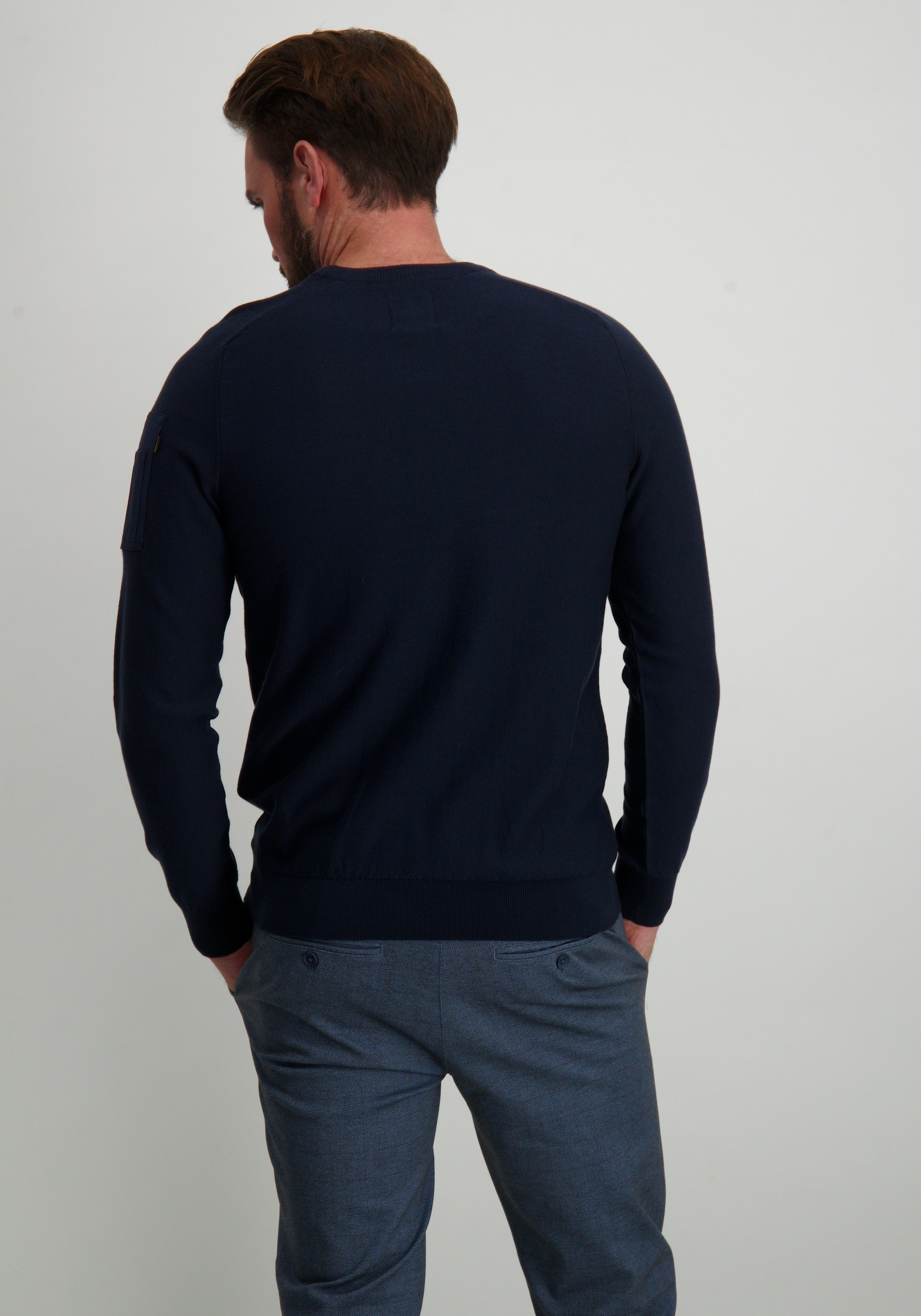 PME Legend Trui American classic buckley PKW0000331 Donker blauw