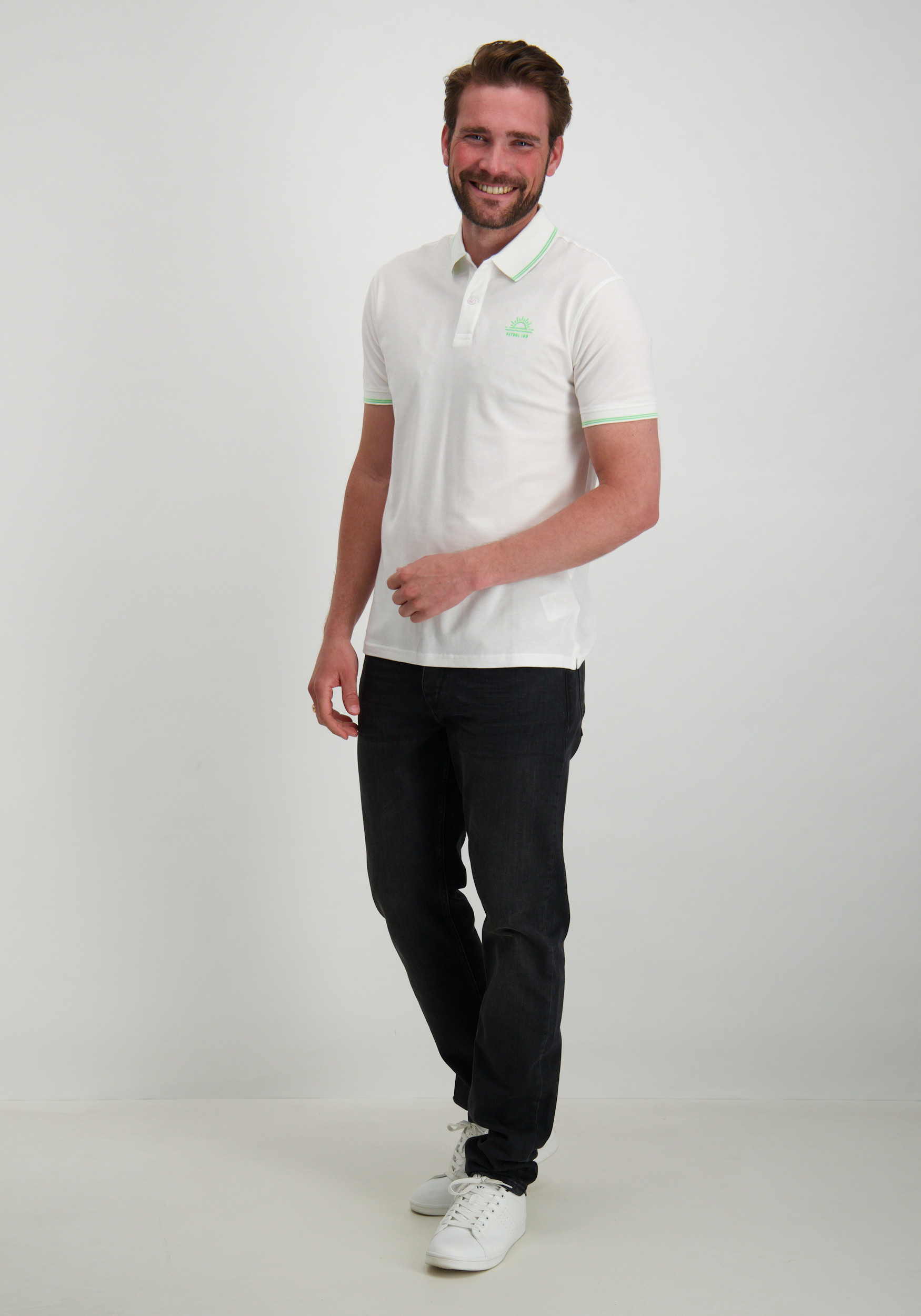 Petrol Polo korte mouwen M-1040-POL107 Wit
