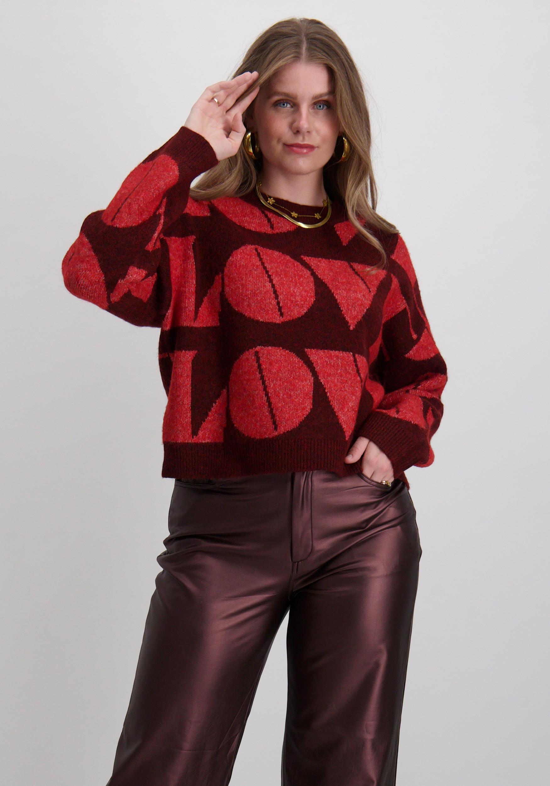 Vero moda Trui Love 10331432 Bordeaux