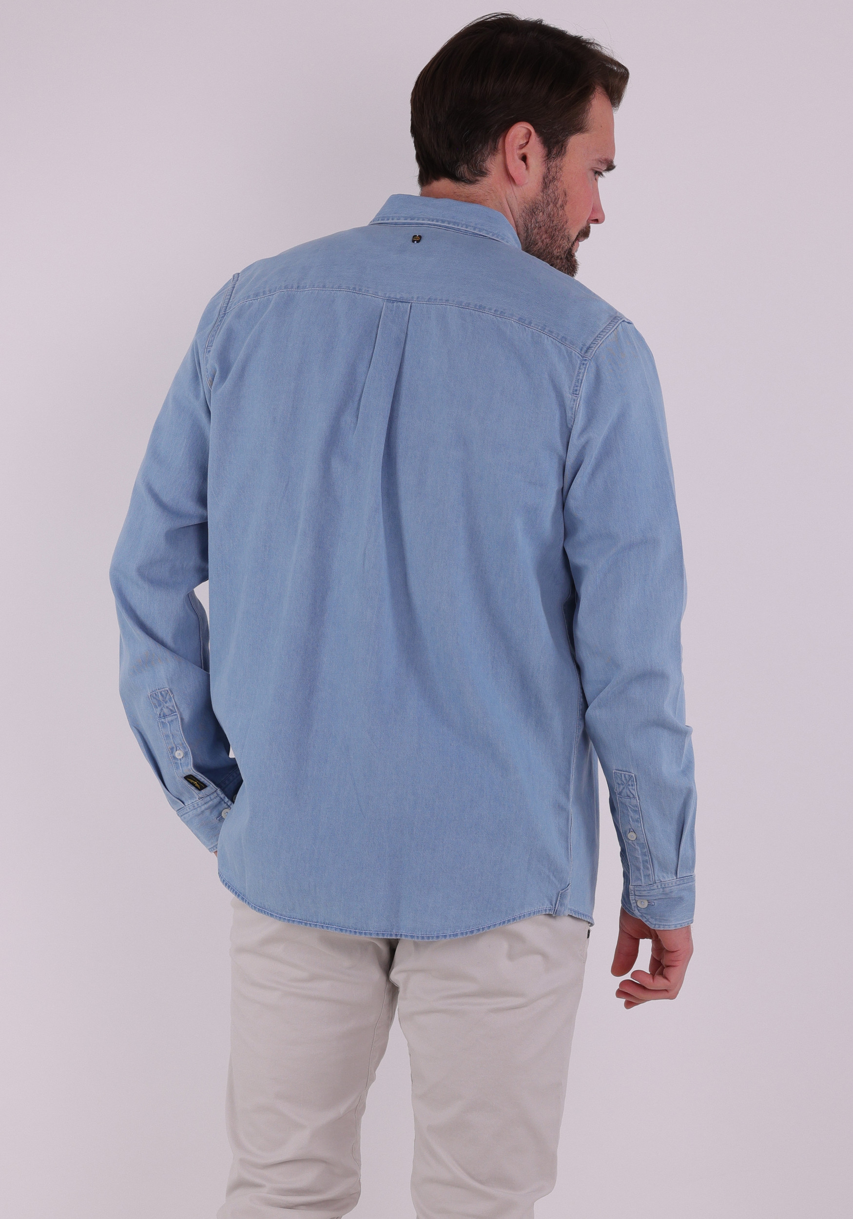 PME Legend Overhemd denim PSI2602238 Licht blauw