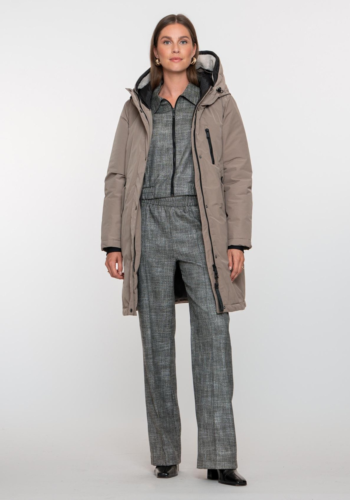 Geisha Winterjas Teddy 58500-12 Donker beige