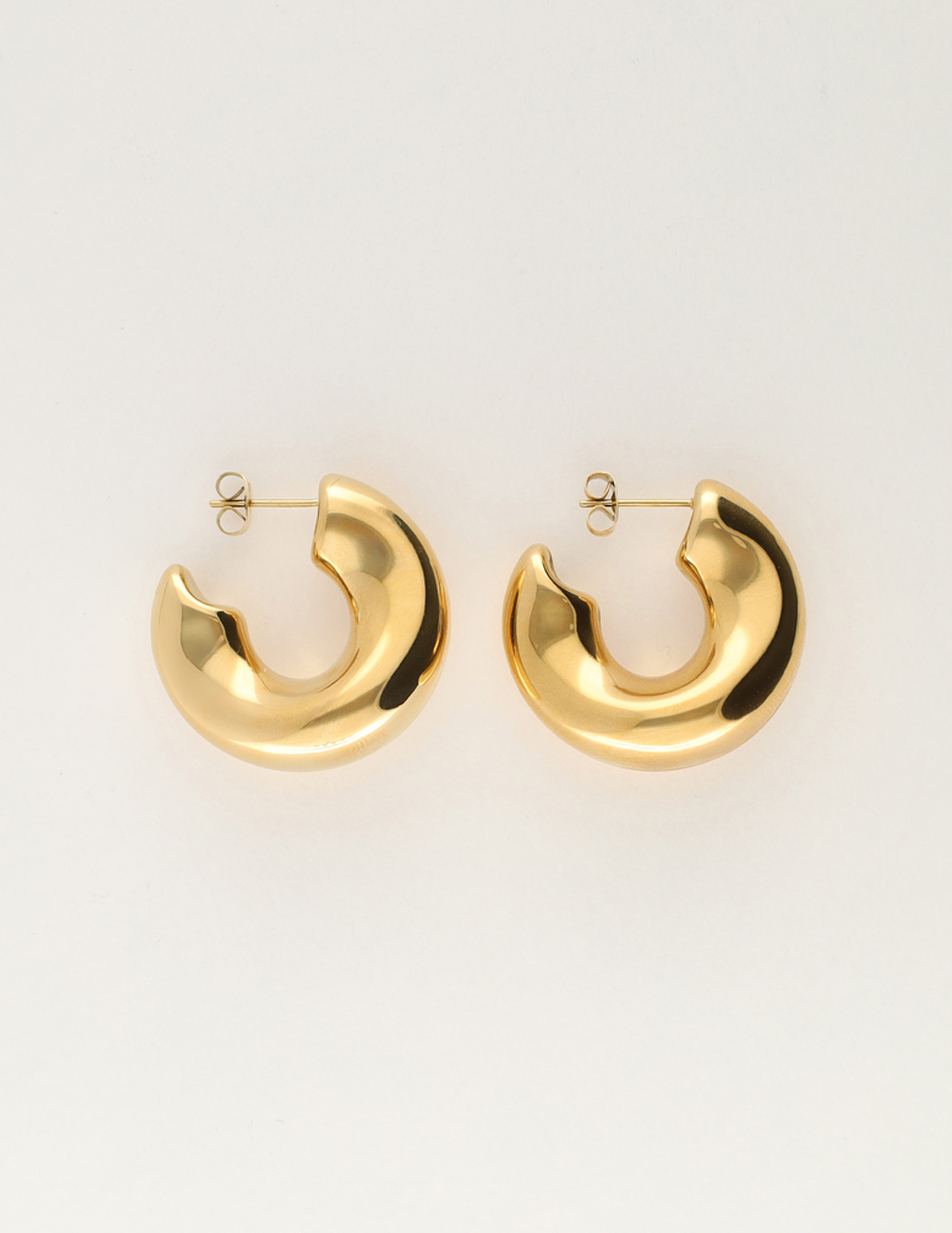 My Jewellery Oorringen met organische vorm MJ12182 Goud