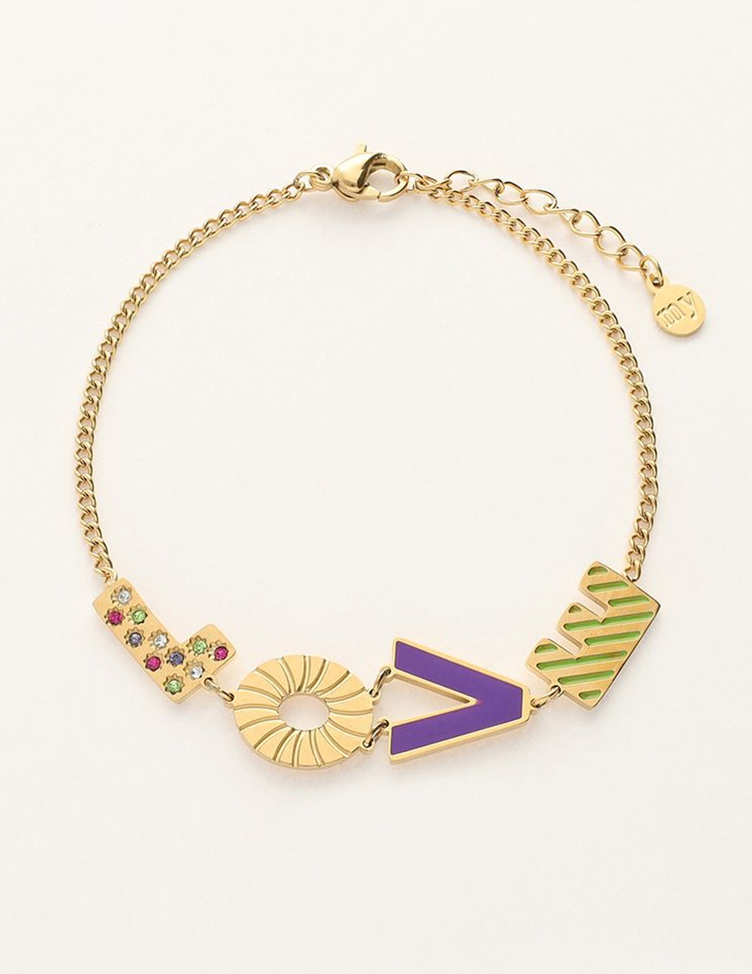 My Jewellery Armband love purple MJ10192 Goud