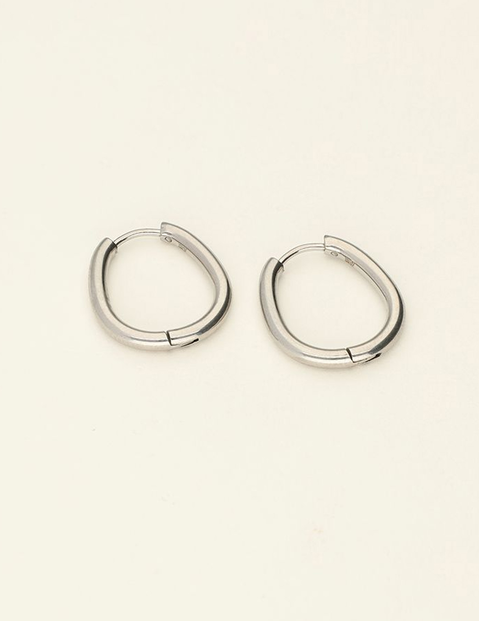 My Jewellery Basic oorbellen hoop oval MJ09515 Zilver