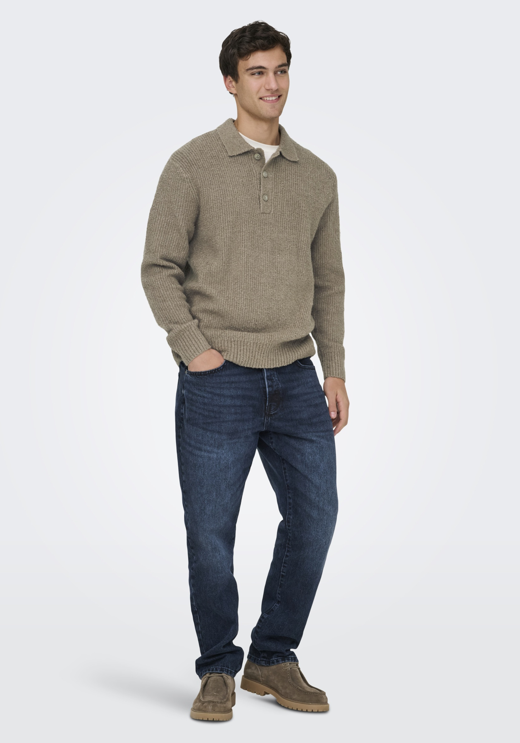 ONLY & SONS Trui Dale 22033324 Bruin