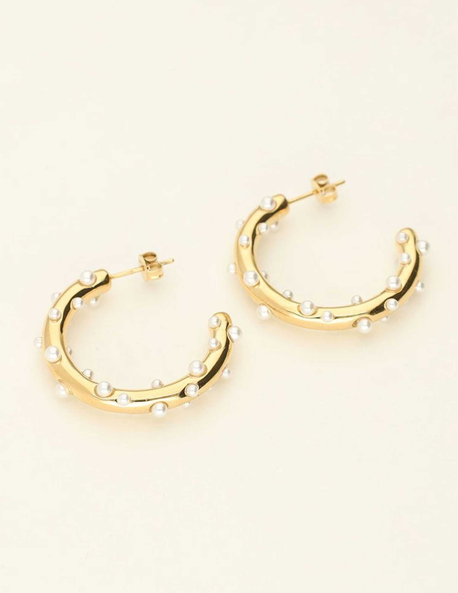 My Jewellery Oorringen met parels MJ09200 Goud