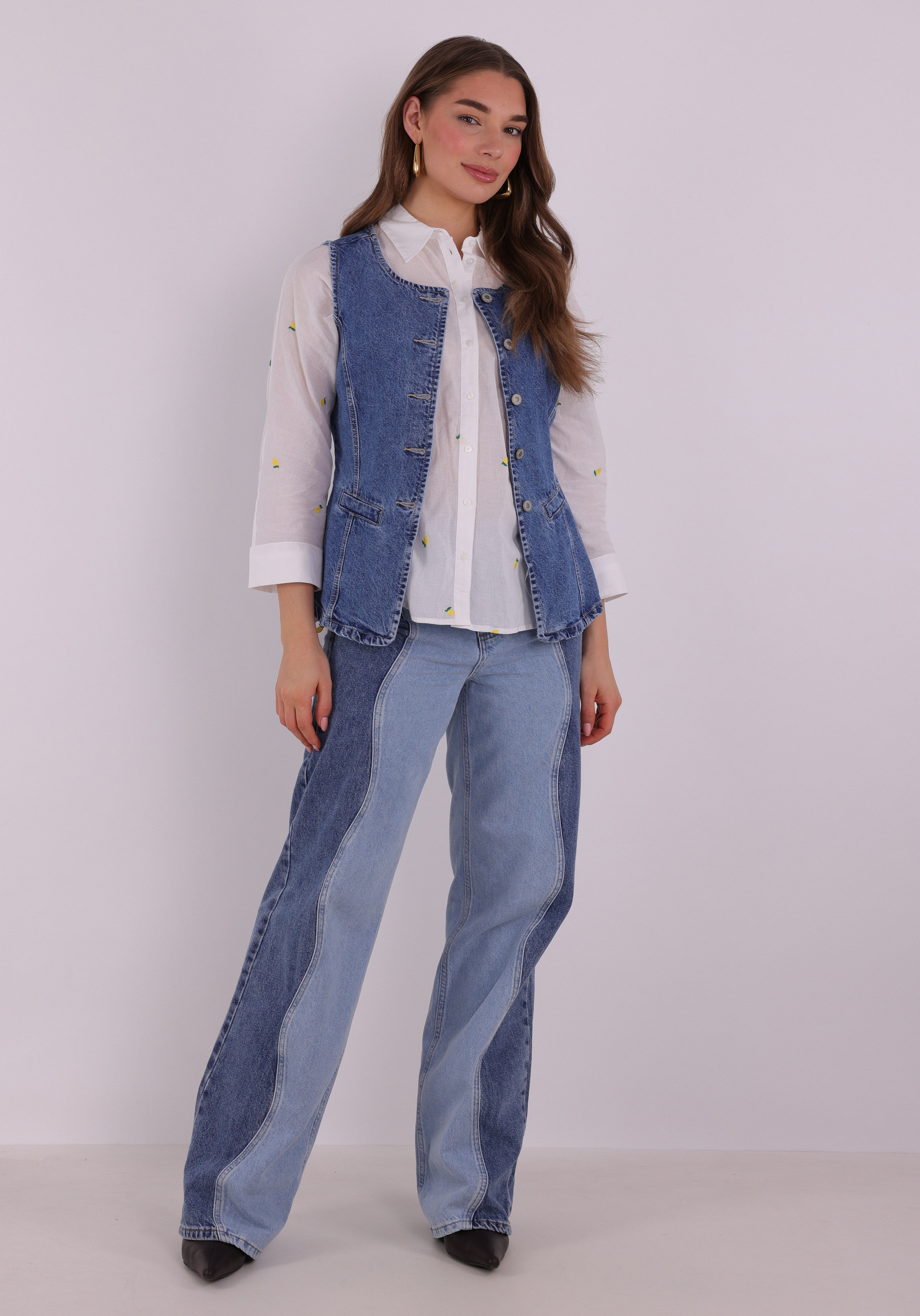 Only Blouse New lina grace 15283743 Wolwit-ecru