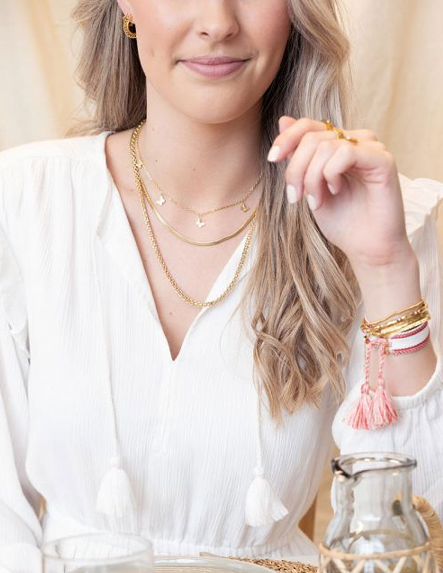 My Jewellery Ketting met platte schakels  MJ04930 Goud