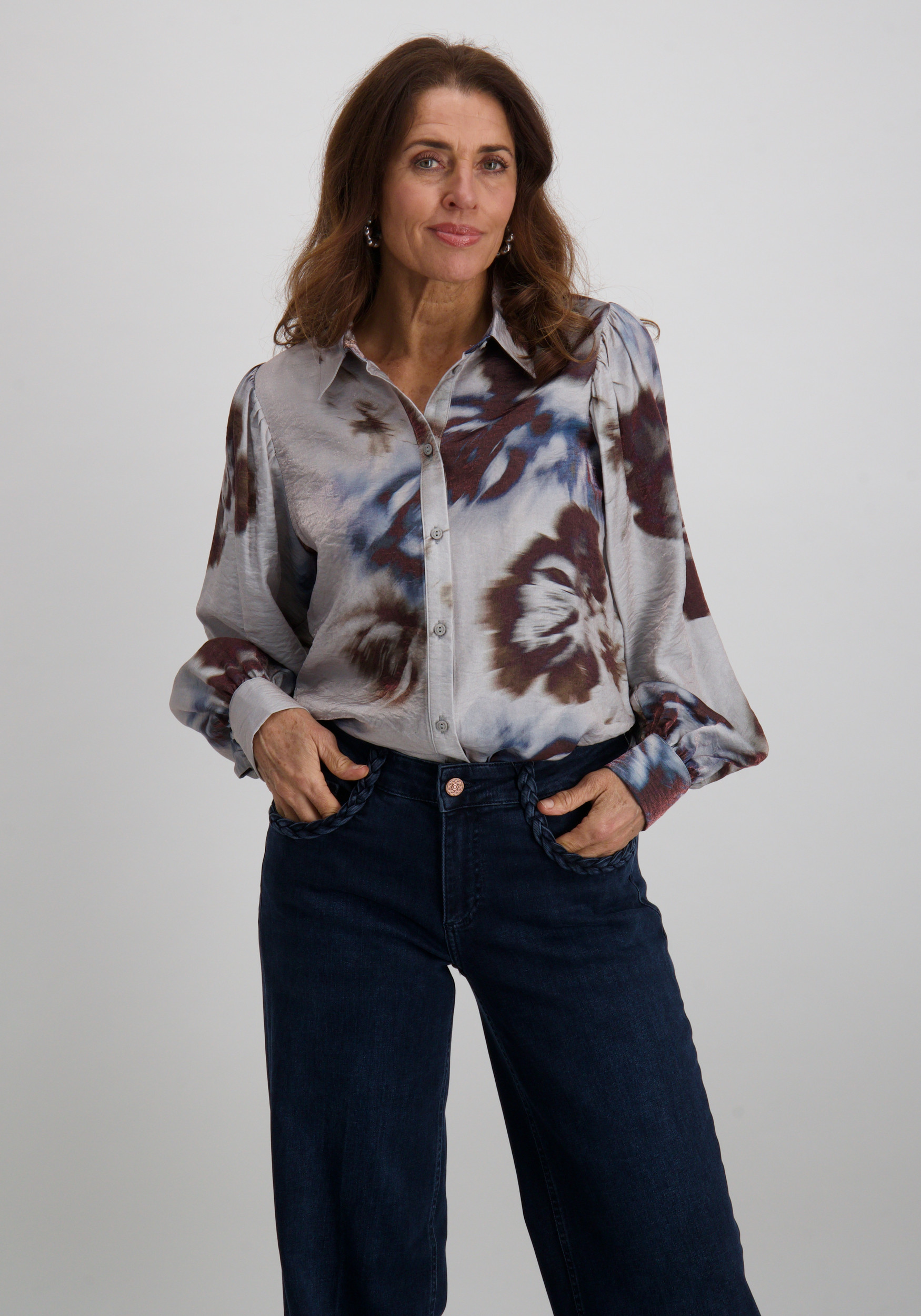 Geisha Blouse 53936-20 Grijs