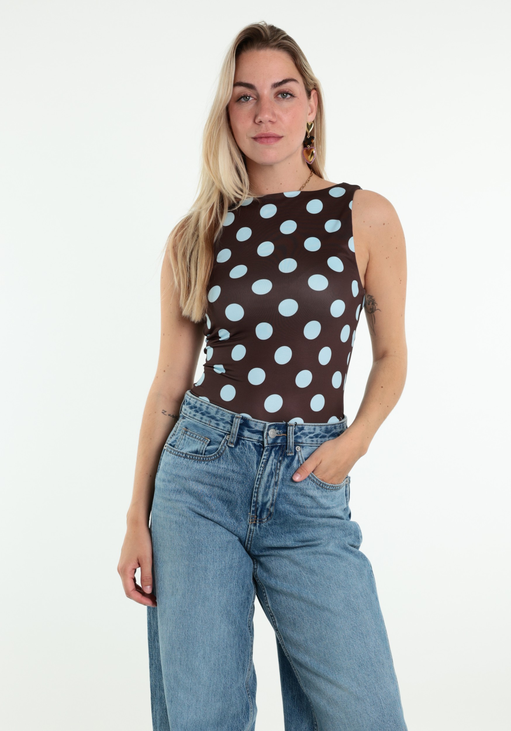 ONLY Top Lone 15348826 Donker bruin