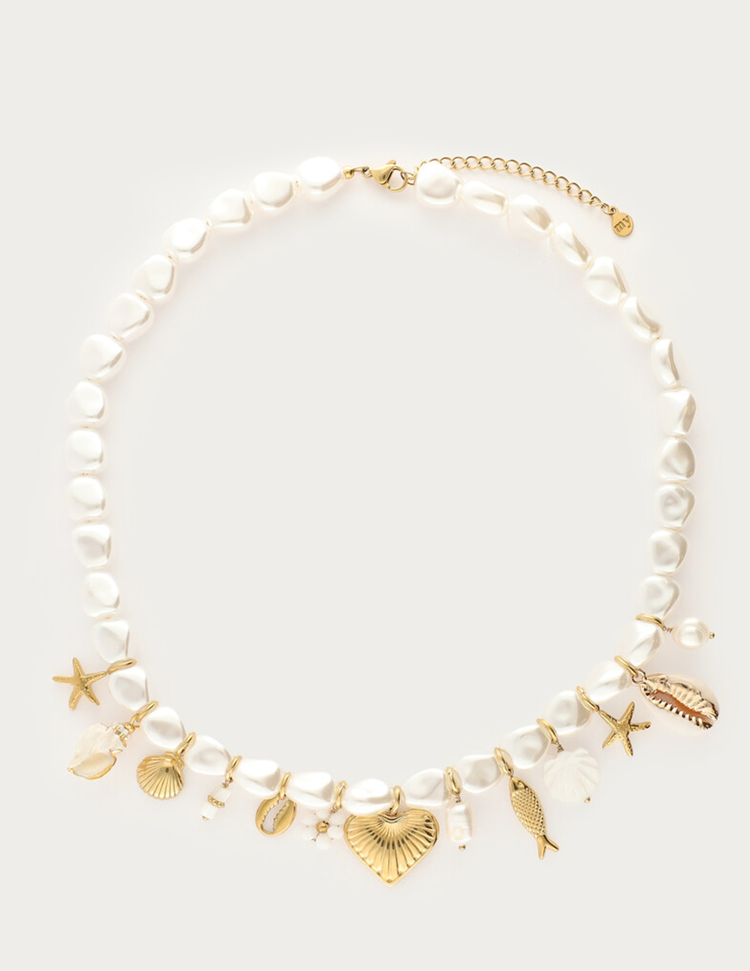 My Jewellery Fruits de Mer parelketting met bedels MJ13027 Goud