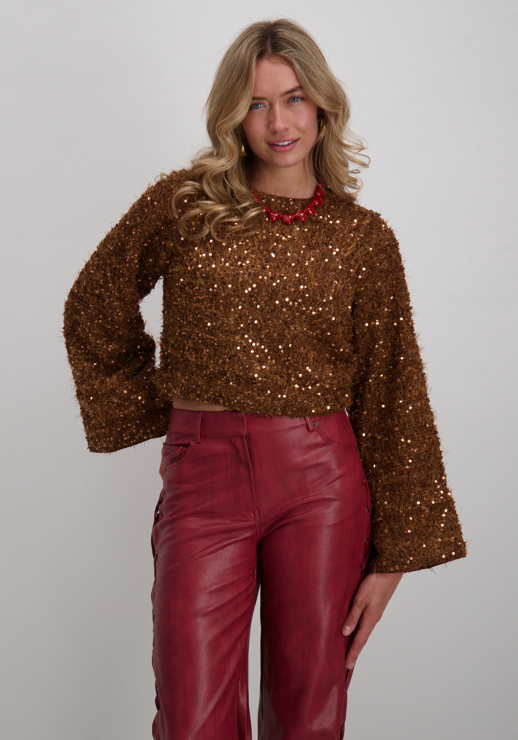 Harper & Yve Top Cath DW25P620 Bruin