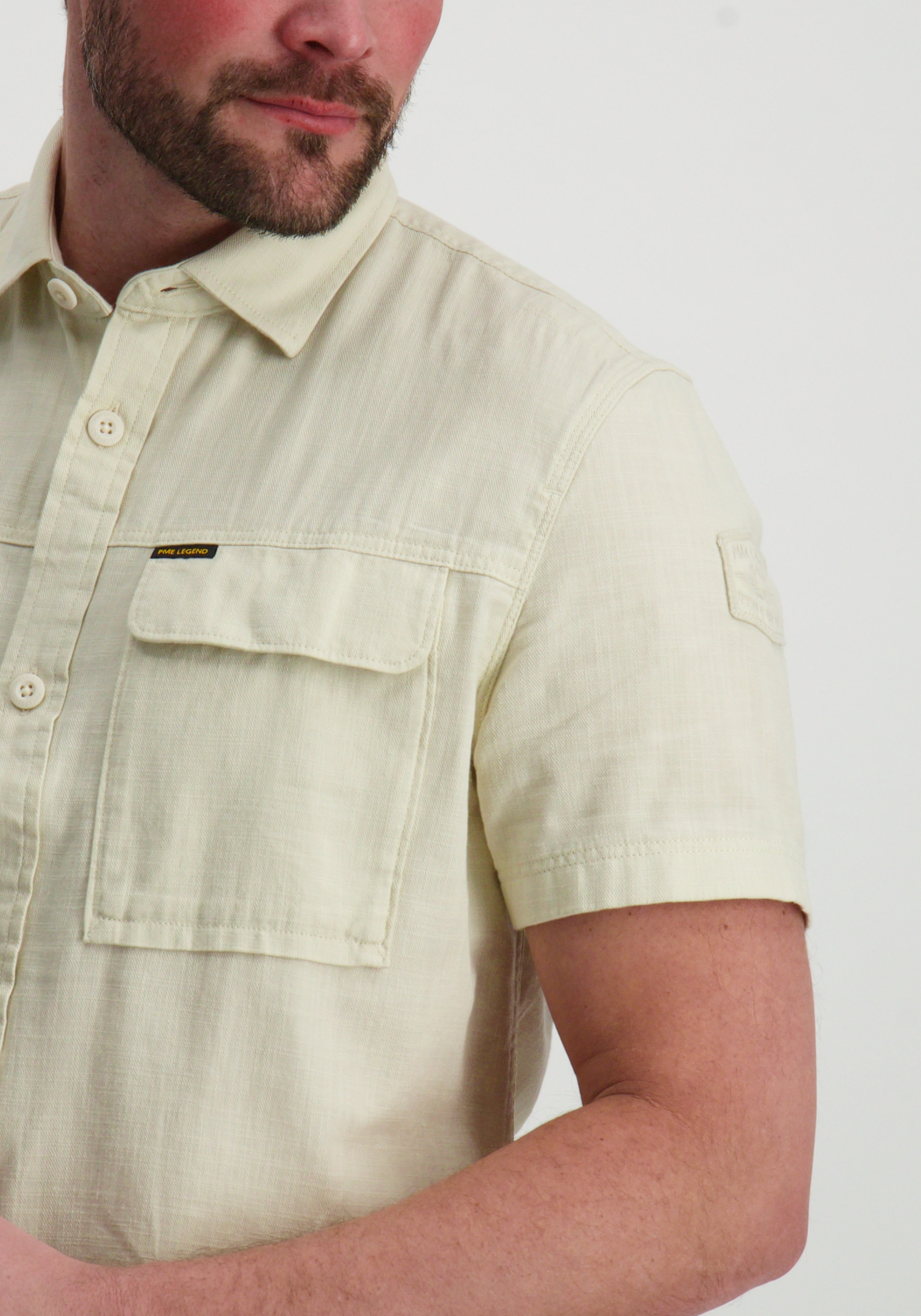 PME Legend Overhemd katoen PSIS2503242 Beige