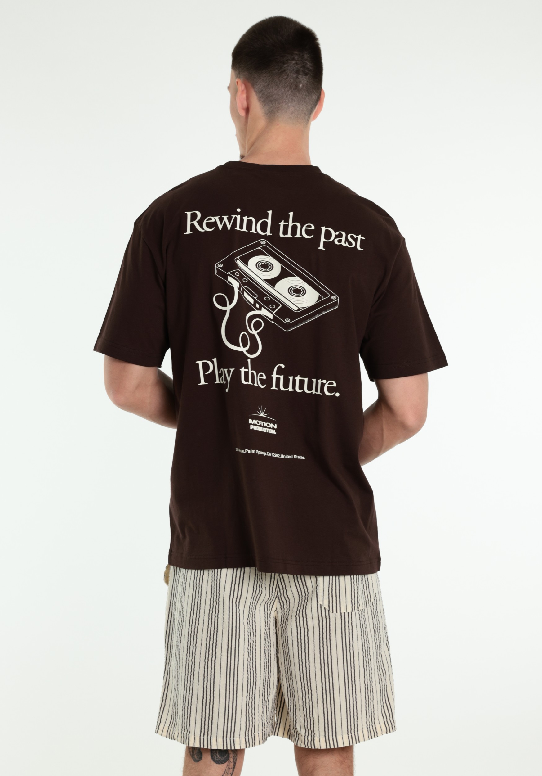 ONLY & SONS T-shirt Vibes 22039617 Donker bruin
