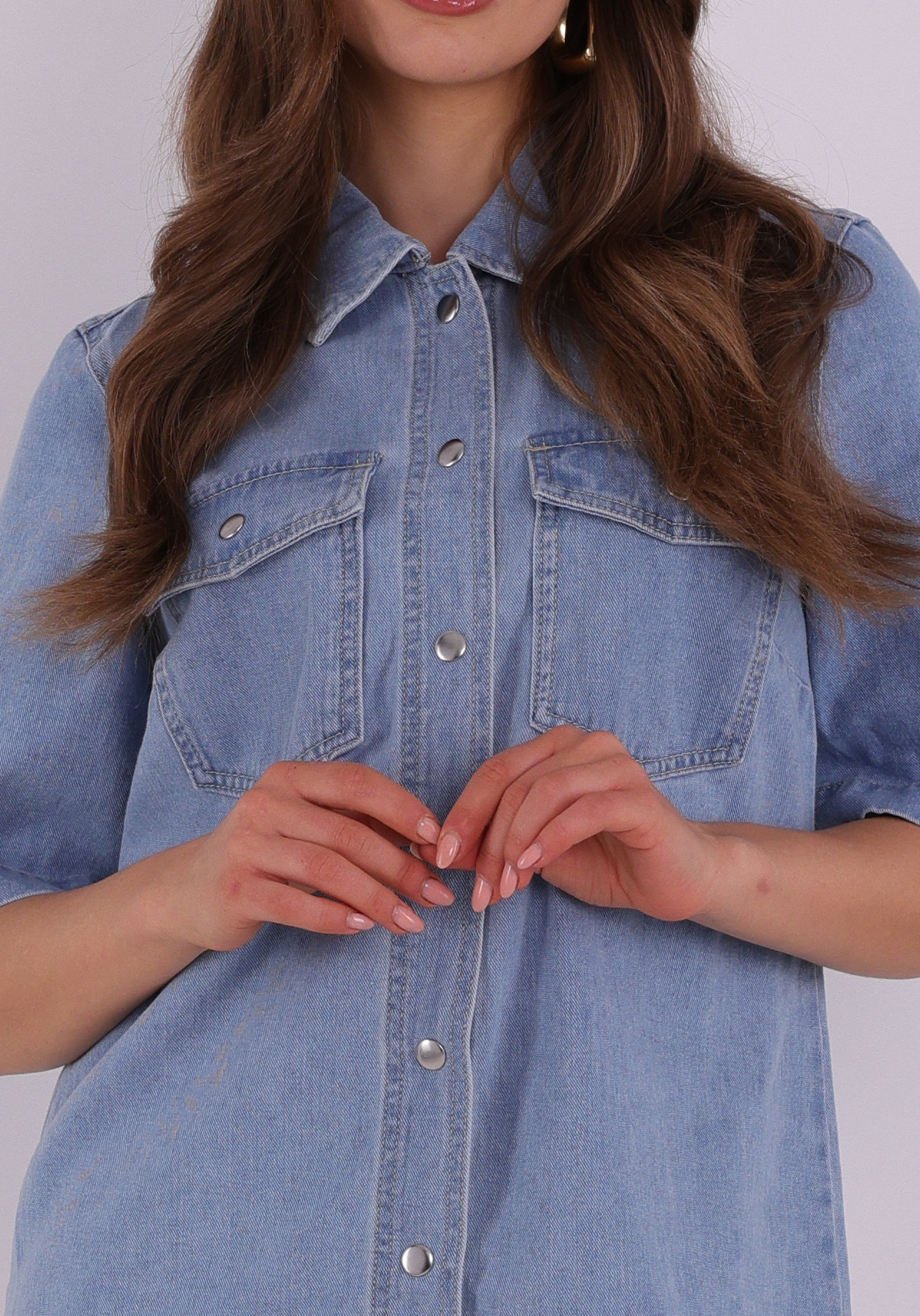 Only Denim jurk Belle 15324384 Licht blauw