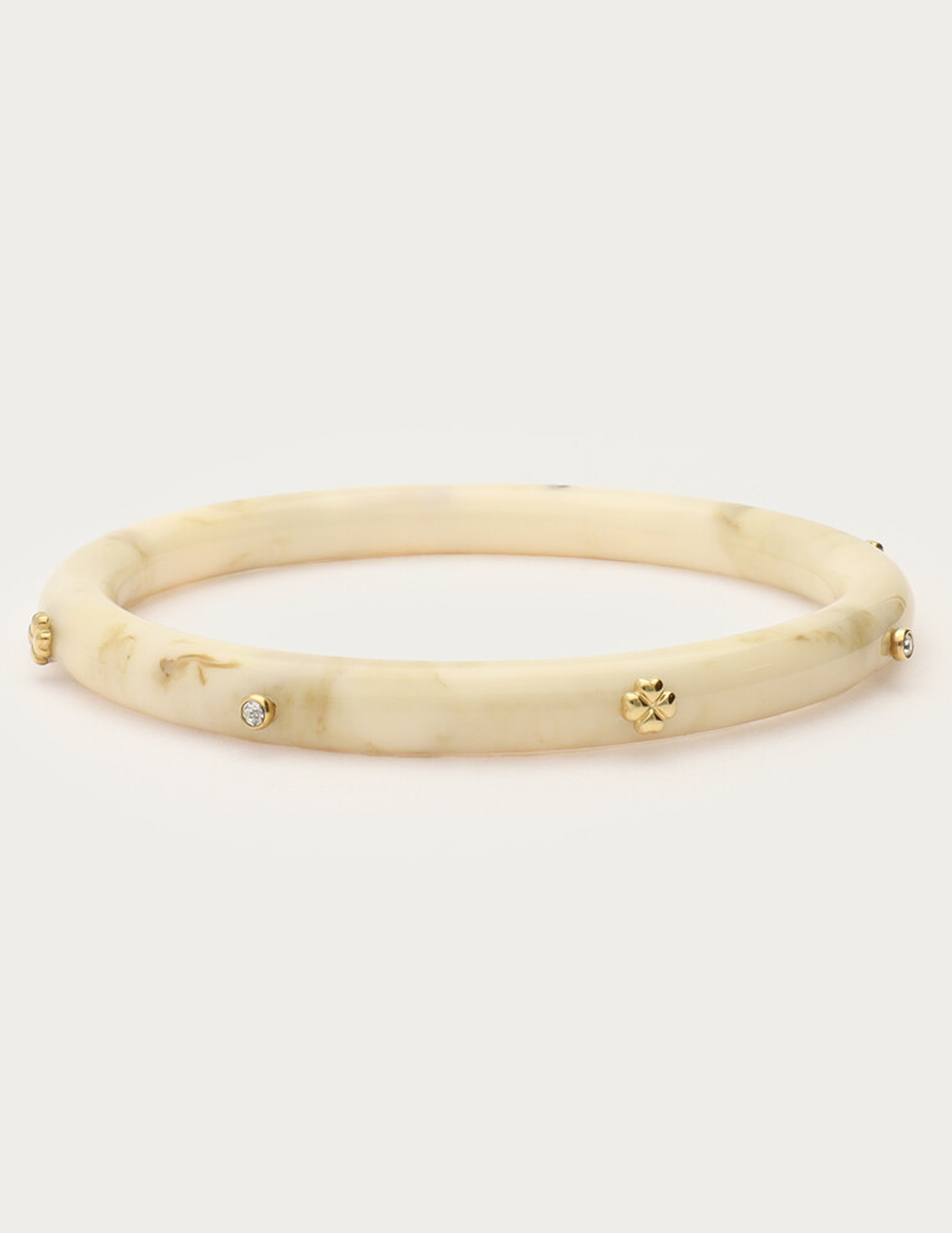 My Jewellery Resin bangle met studs MJ15236 Ecru