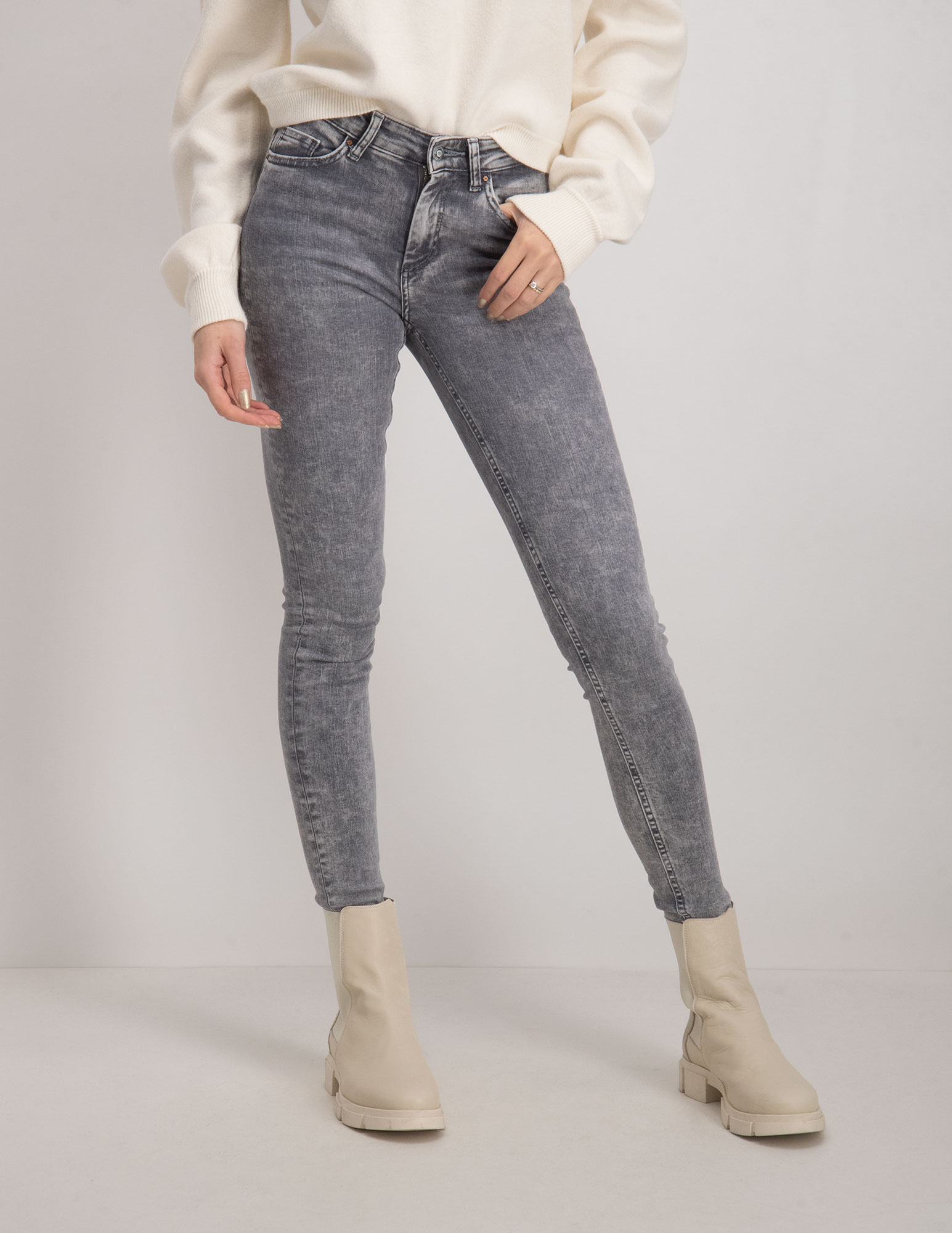 Only Skinny jeans Blush Life 15245366 Licht grijs