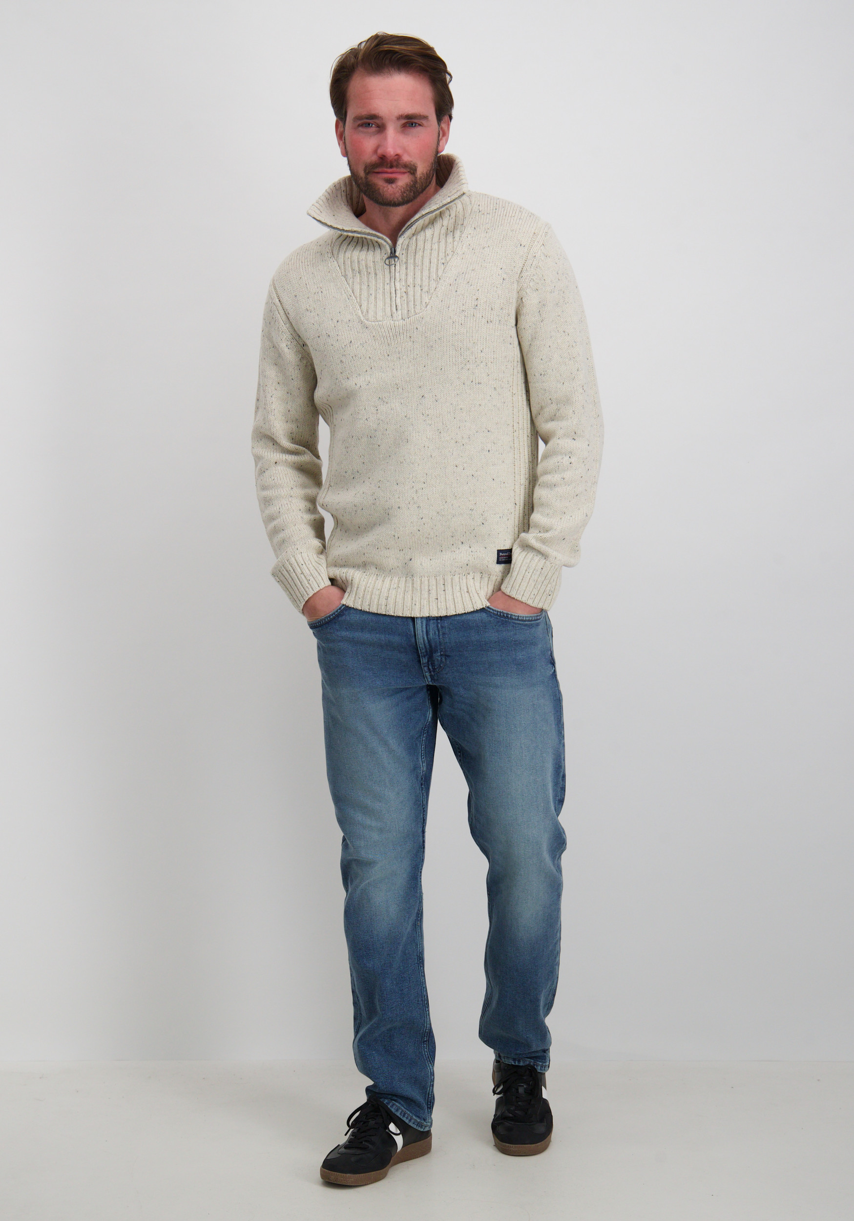 Petrol Trui M-3050-KWC258 Ecru